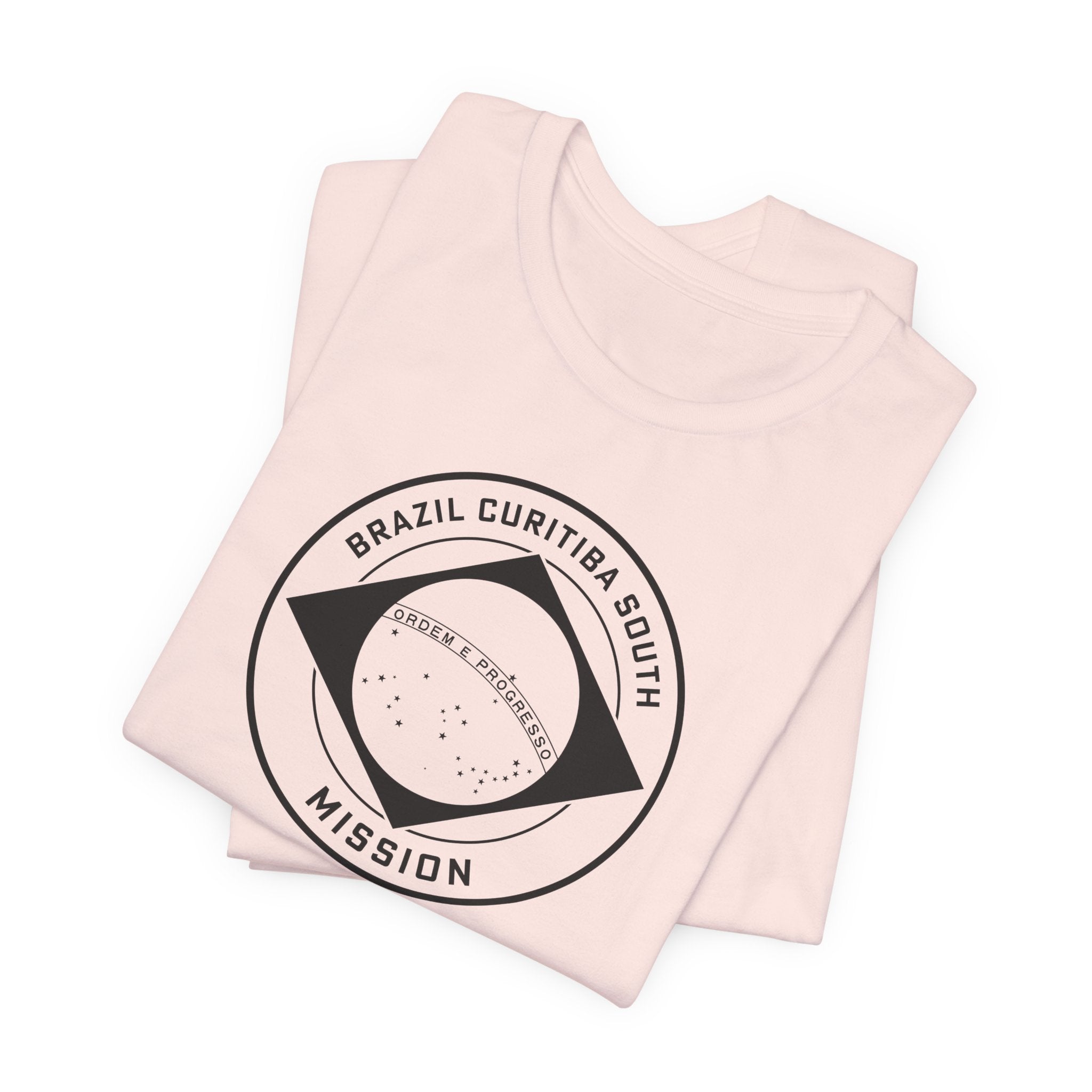 Brazil Curitiba South Mission Circular Monochrome Logo T-Shirt - Mission Wishlist - LDS Missionary Gift Store
