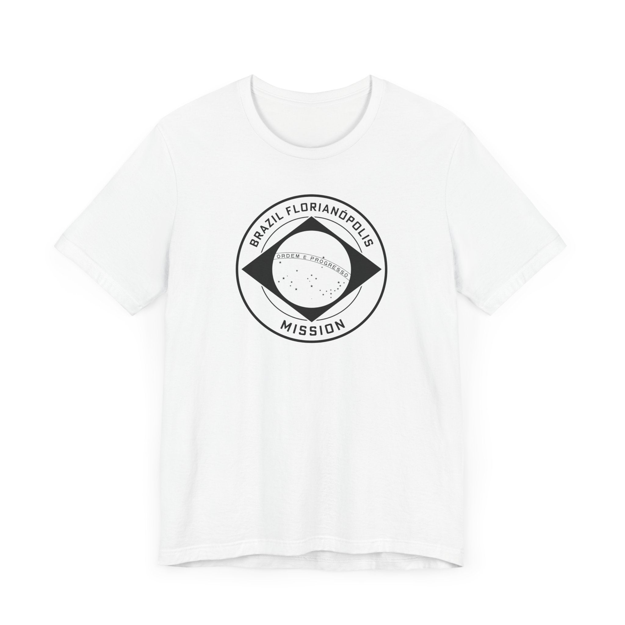 Brazil Florianopolis Mission Circular Monochrome Logo T-Shirt - Latter-Day Saint LDS Missionary Gift - Book of Mormon