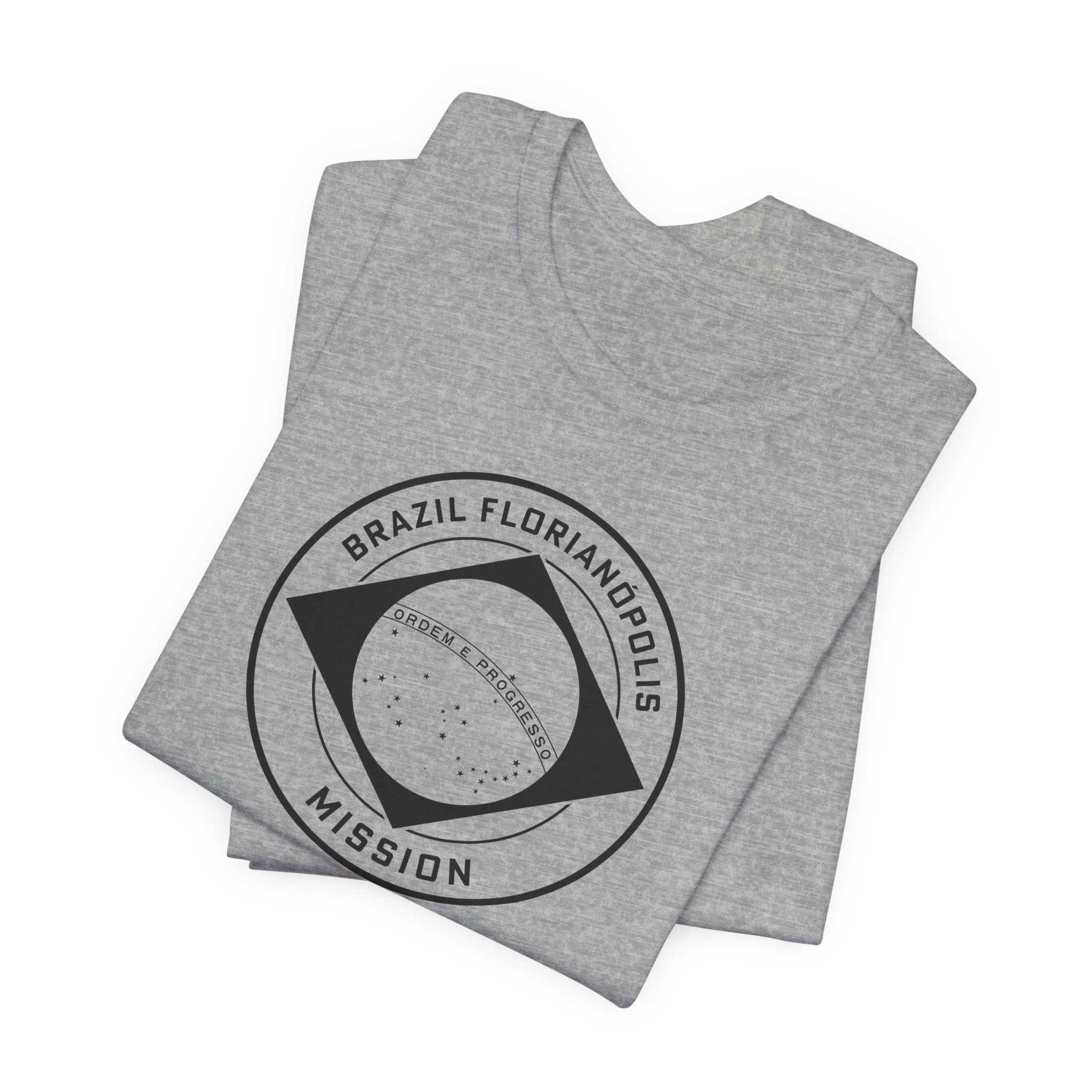 Brazil Florianopolis Mission Circular Monochrome Logo T-Shirt - Latter-Day Saint LDS Missionary Gift - Book of Mormon