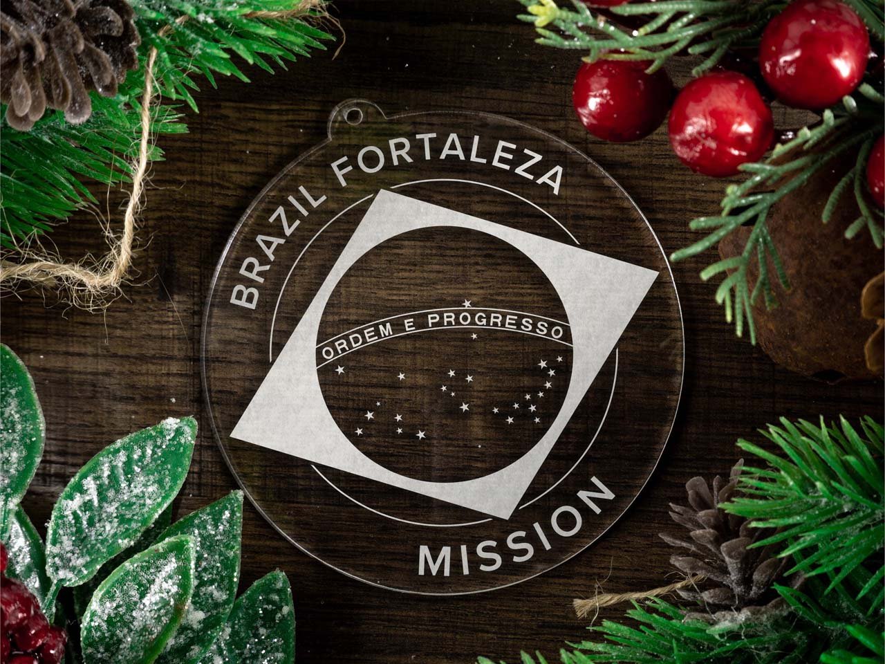 Brazil Fortaleza Mission Christmas Ornament - Latter-Day Saint LDS Missionary Gift - Book of Mormon