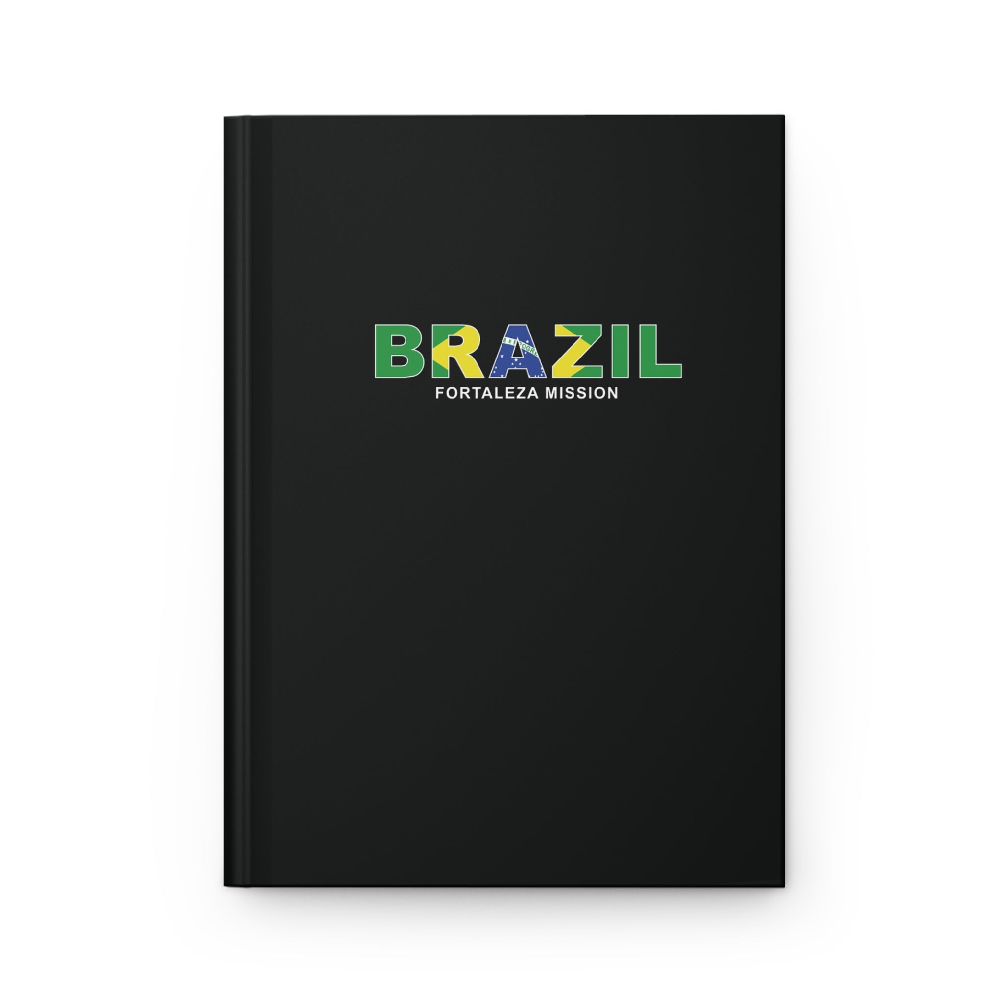 Brazil Fortaleza Mission Flag Title Black Hardcover Journal Matte - Mission Wishlist - LDS Missionary Gift Store