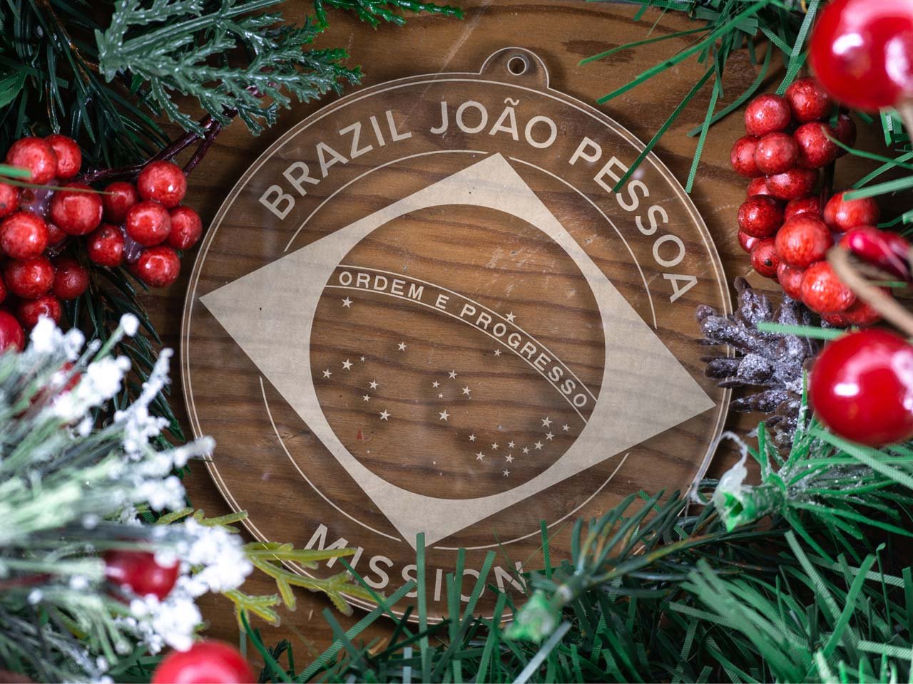 Brazil Joao Pessoa Mission Christmas Ornament - Latter-Day Saint LDS Missionary Gift - Book of Mormon