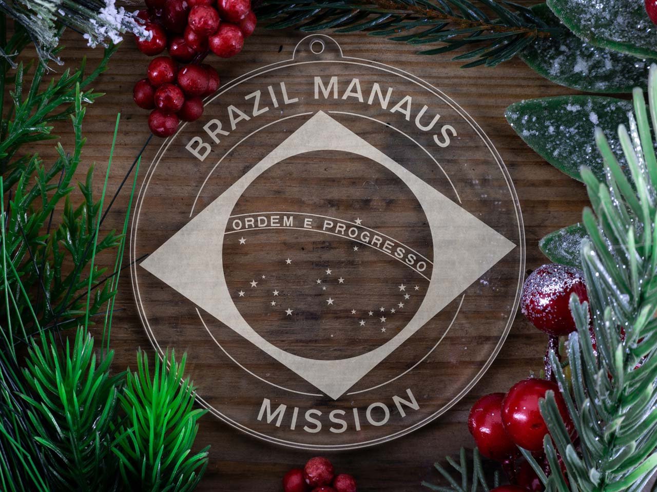Brazil Manaus Mission Christmas Ornament - Latter-Day Saint LDS Missionary Gift - Book of Mormon