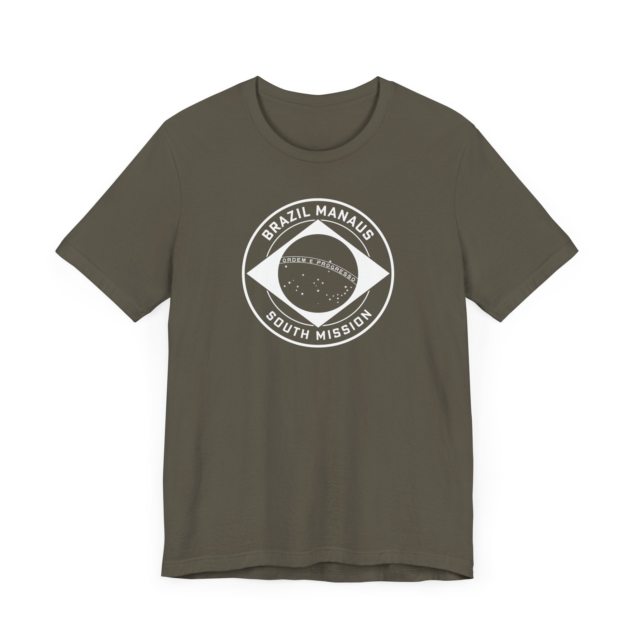 Brazil Manaus South Mission Circular Monochrome Logo T-Shirt - Mission Wishlist - LDS Missionary Gift Store