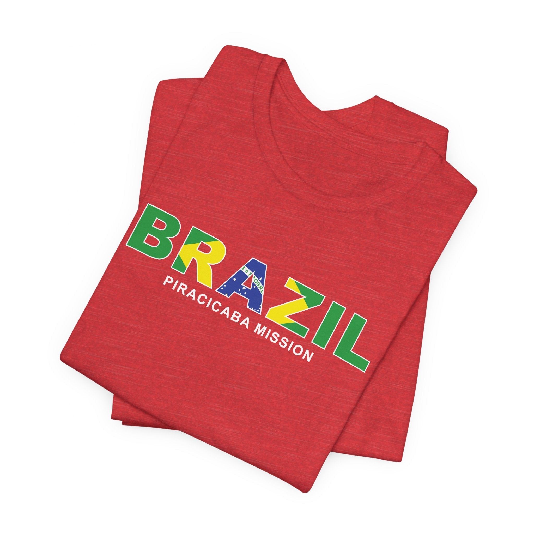 Brazil Piracicaba Mission Flag Title T-shirt - Mission Wishlist - LDS Missionary Gift Store