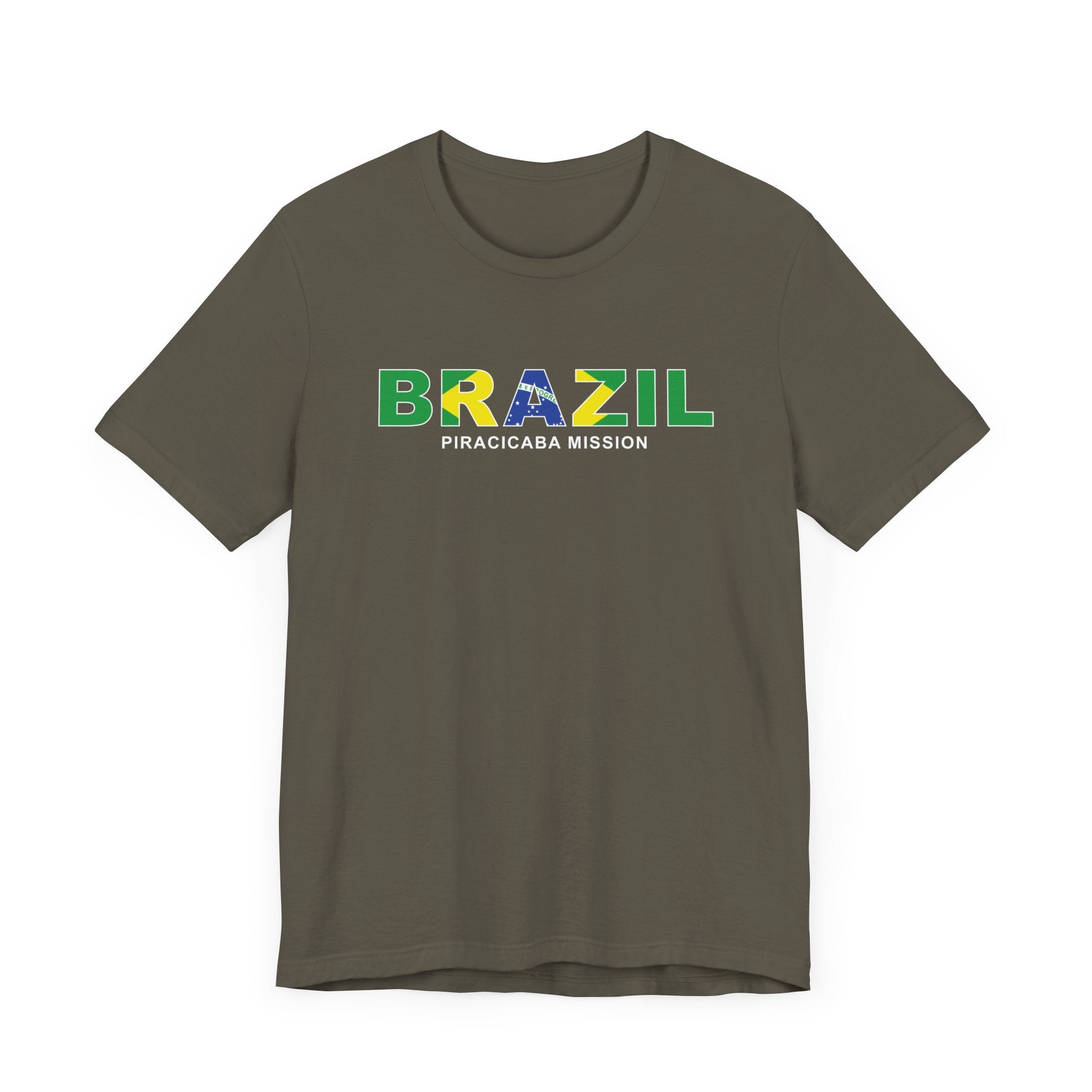 Brazil Piracicaba Mission Flag Title T-shirt - Mission Wishlist - LDS Missionary Gift Store