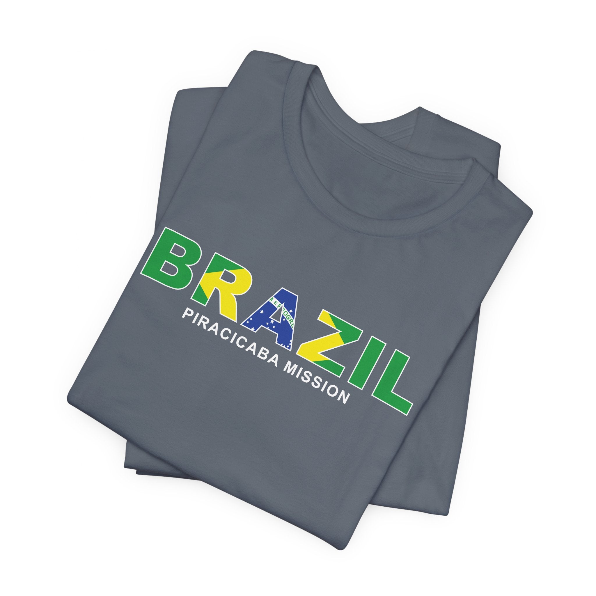 Brazil Piracicaba Mission Flag Title T-shirt - Mission Wishlist - LDS Missionary Gift Store