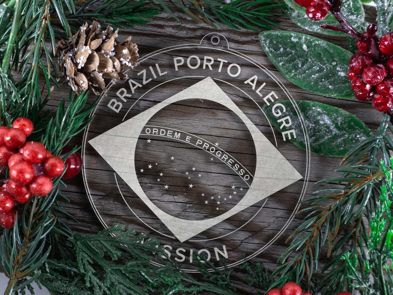Brazil Porto Alegre Mission Christmas Ornament - Latter-Day Saint LDS Missionary Gift - Book of Mormon
