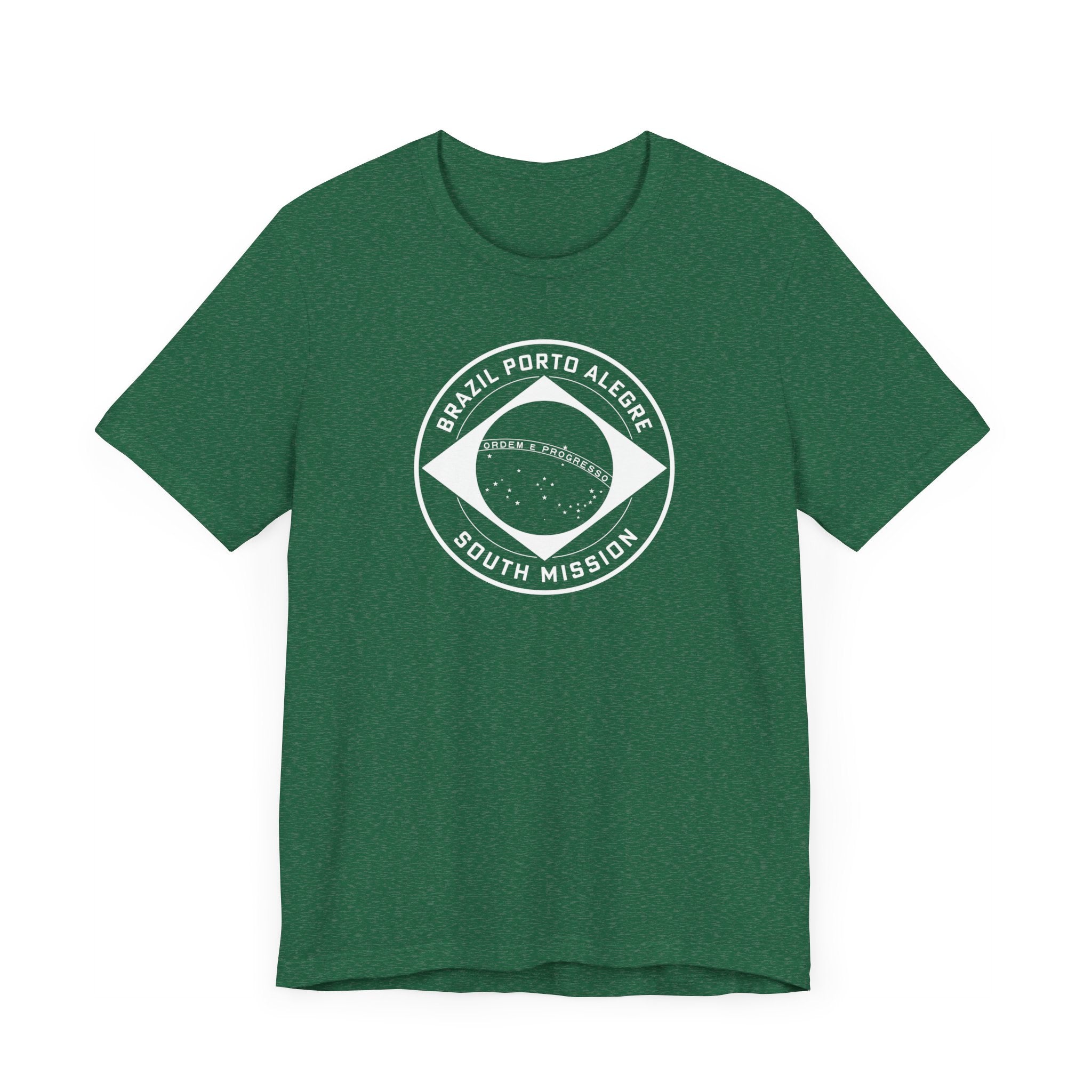 Brazil Porto Alegre South Mission Circular Monochrome Logo T-Shirt - Latter-Day Saint LDS Missionary Gift - Book of Mormon