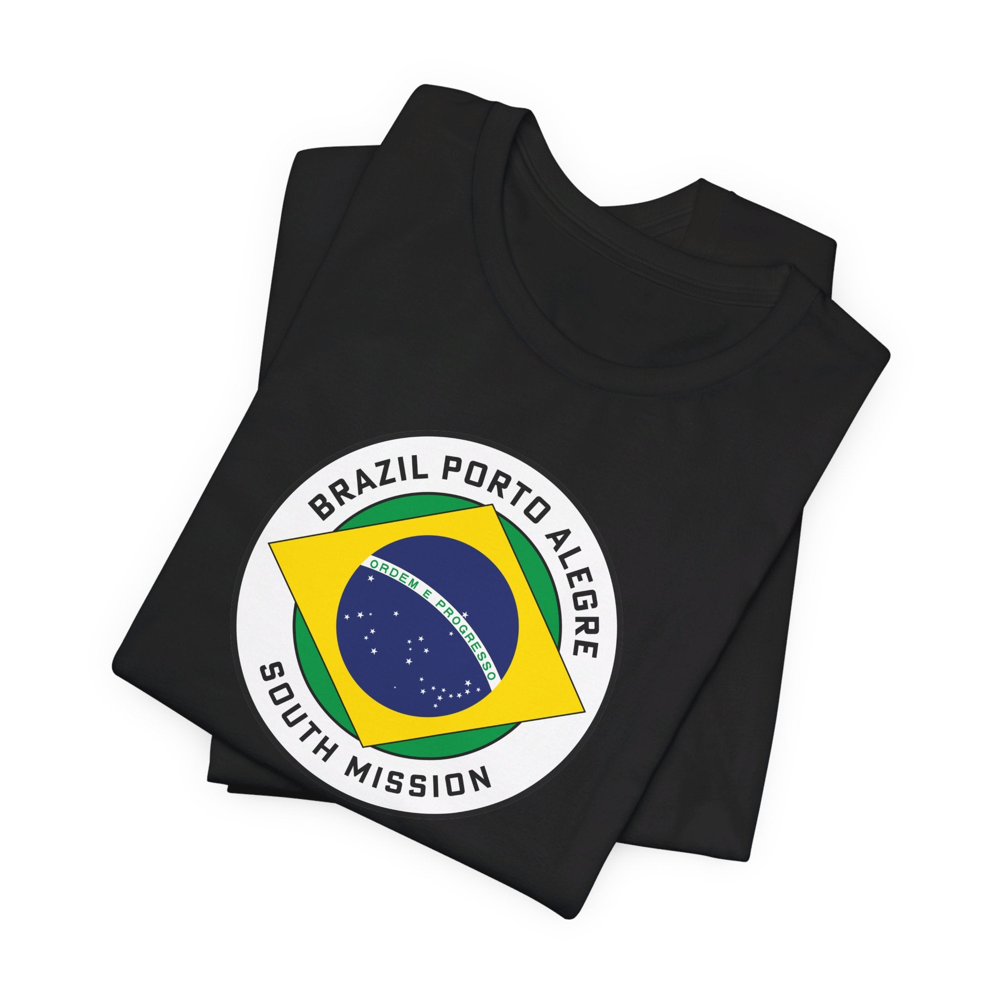 Brazil Porto Alegre South Mission Circular Pop Flag T-shirt - Latter-Day Saint LDS Missionary Gift - Book of Mormon