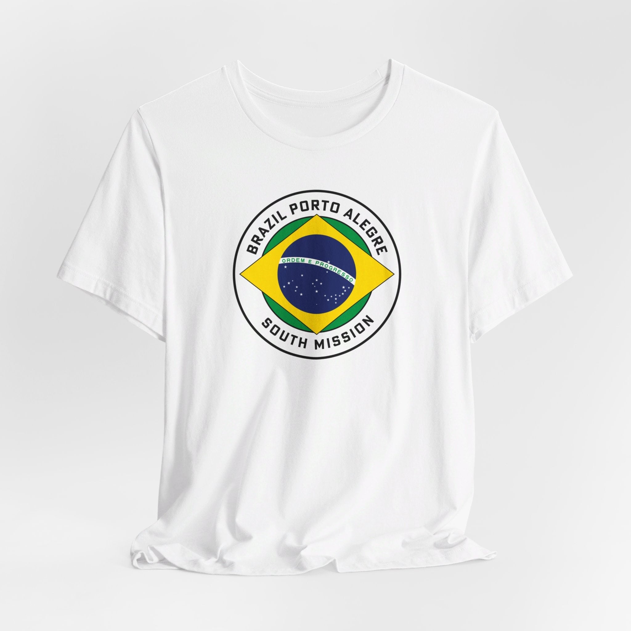 Brazil Porto Alegre South Mission Circular Pop Flag T-shirt - Latter-Day Saint LDS Missionary Gift - Book of Mormon