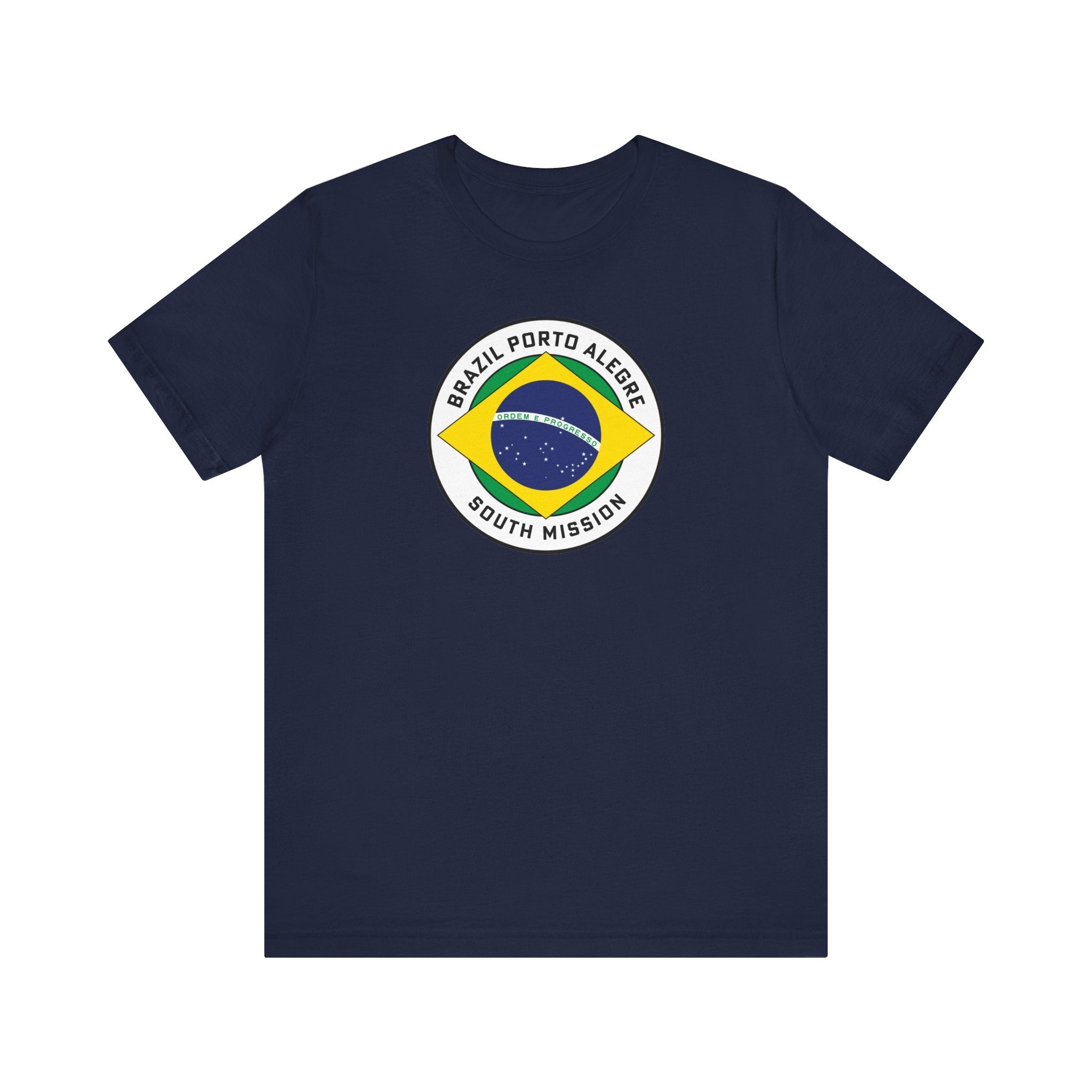 Brazil Porto Alegre South Mission Circular Pop Flag T-shirt - Latter-Day Saint LDS Missionary Gift - Book of Mormon