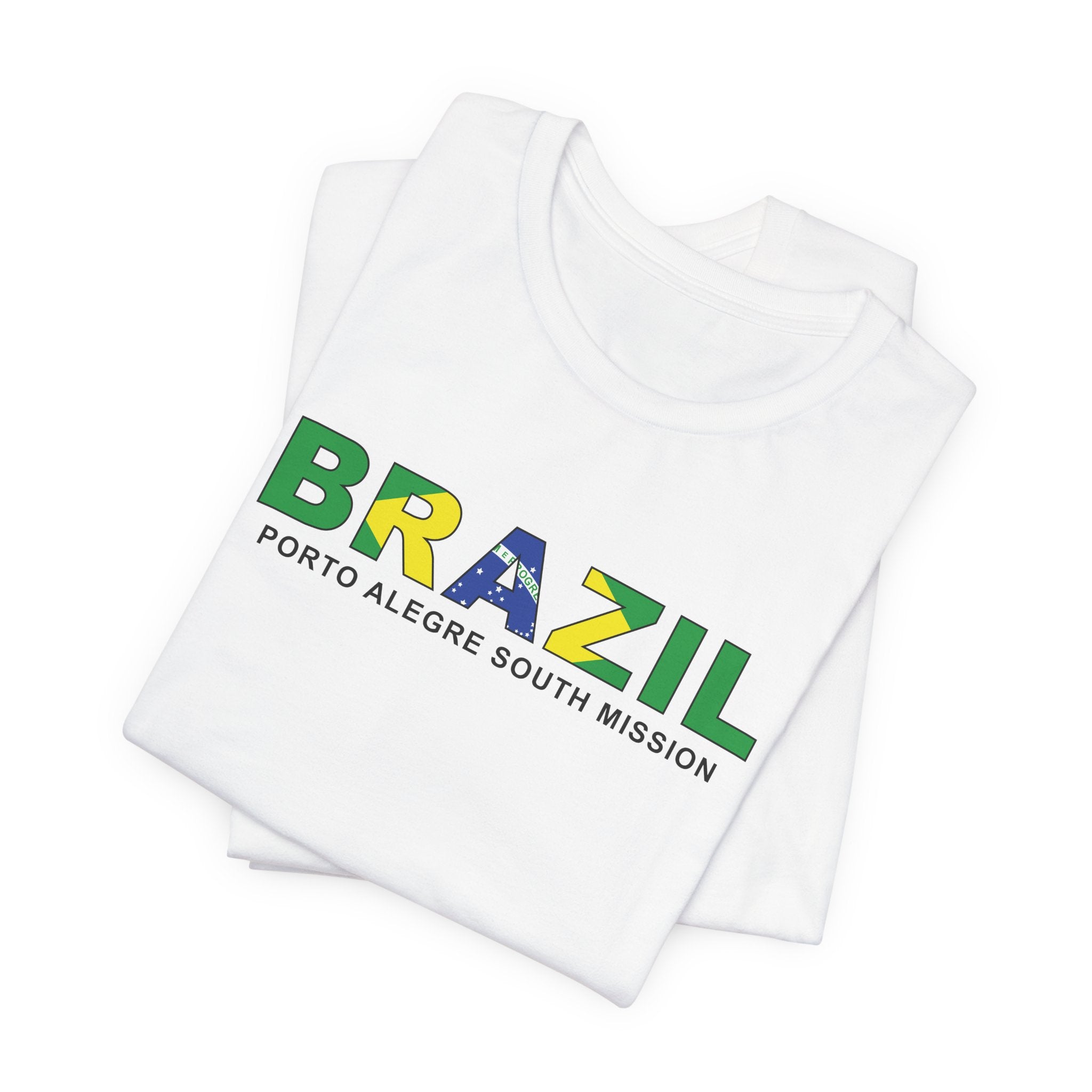 Brazil Porto Alegre South Mission Flag Title T-shirt - Mission Wishlist - LDS Missionary Gift Store