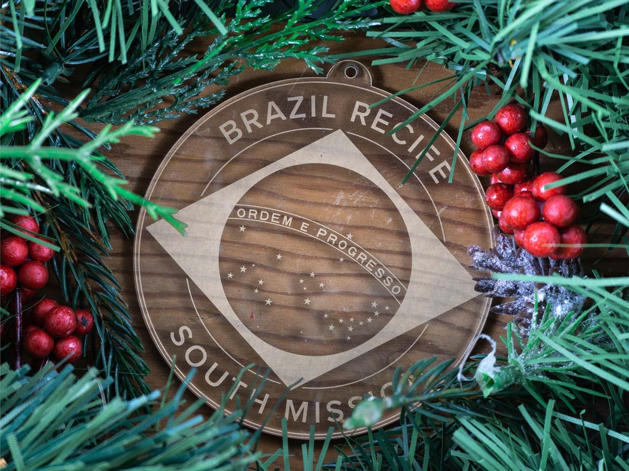 Brazil Recife South Mission Christmas Ornament - Latter-Day Saint LDS Missionary Gift - Book of Mormon