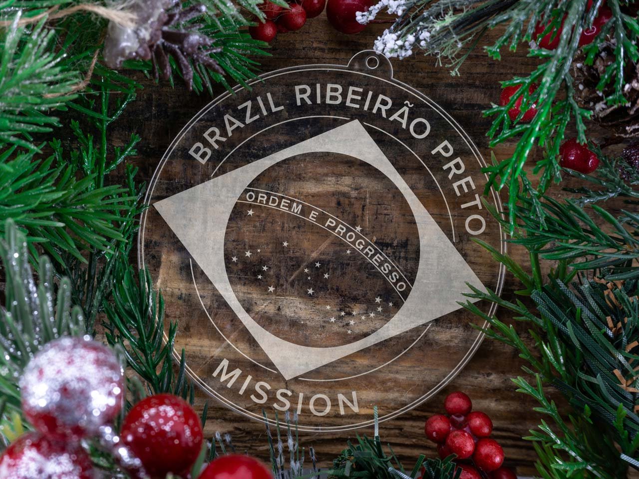 Brazil Ribeirao Preto Mission Christmas Ornament - Latter-Day Saint LDS Missionary Gift - Book of Mormon