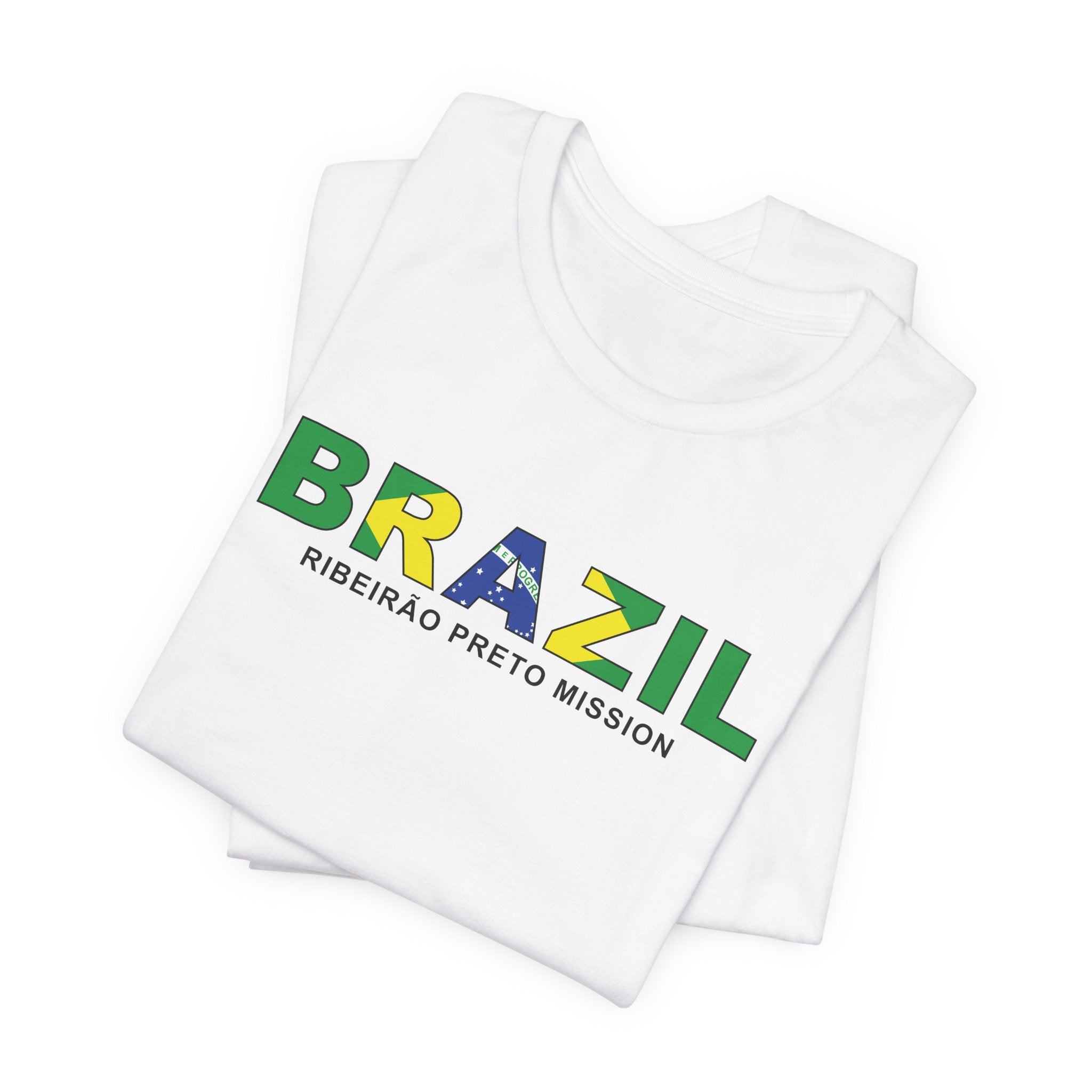 Brazil Ribeirao Preto Mission Flag Title T-shirt - Mission Wishlist - LDS Missionary Gift Store