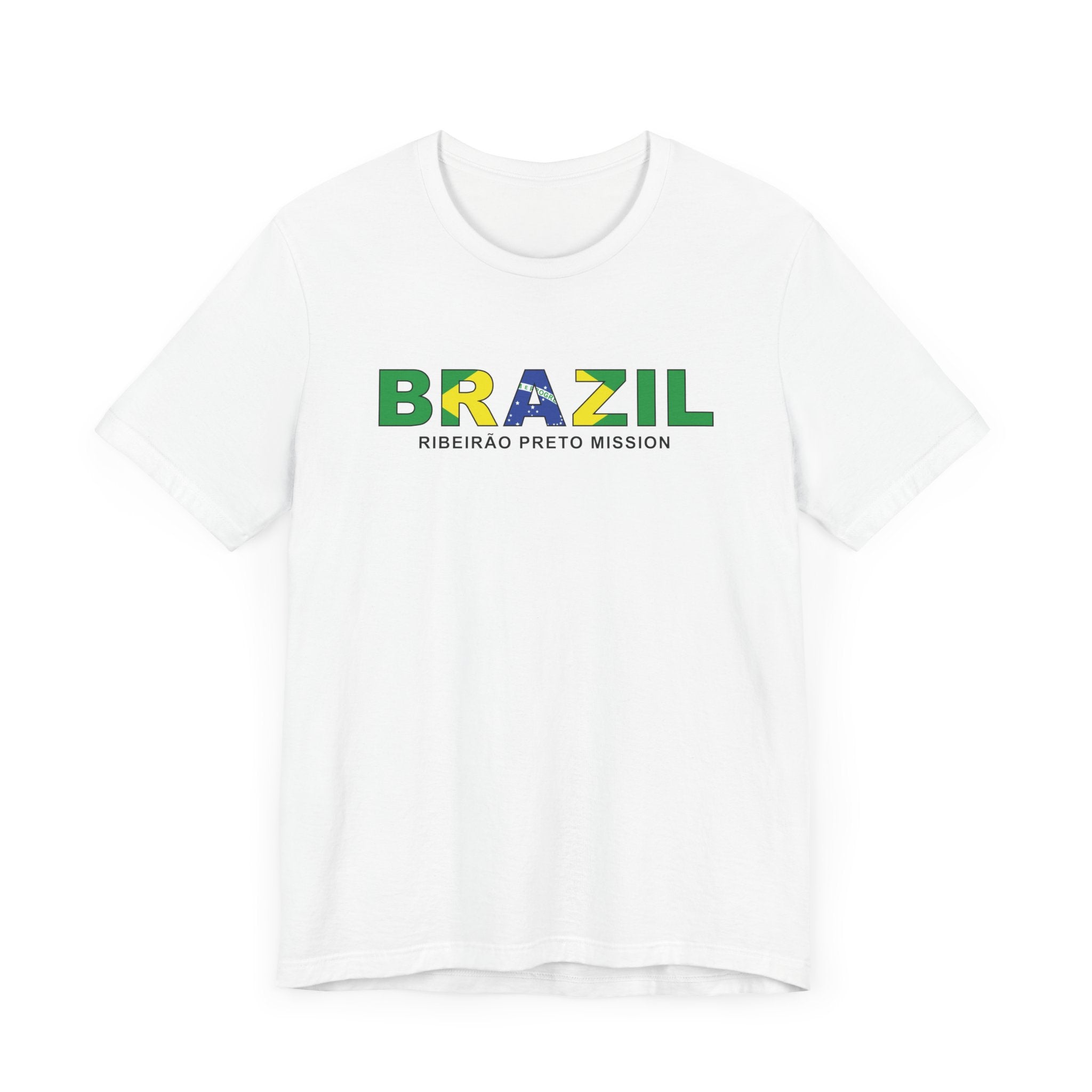 Brazil Ribeirao Preto Mission Flag Title T-shirt - Mission Wishlist - LDS Missionary Gift Store