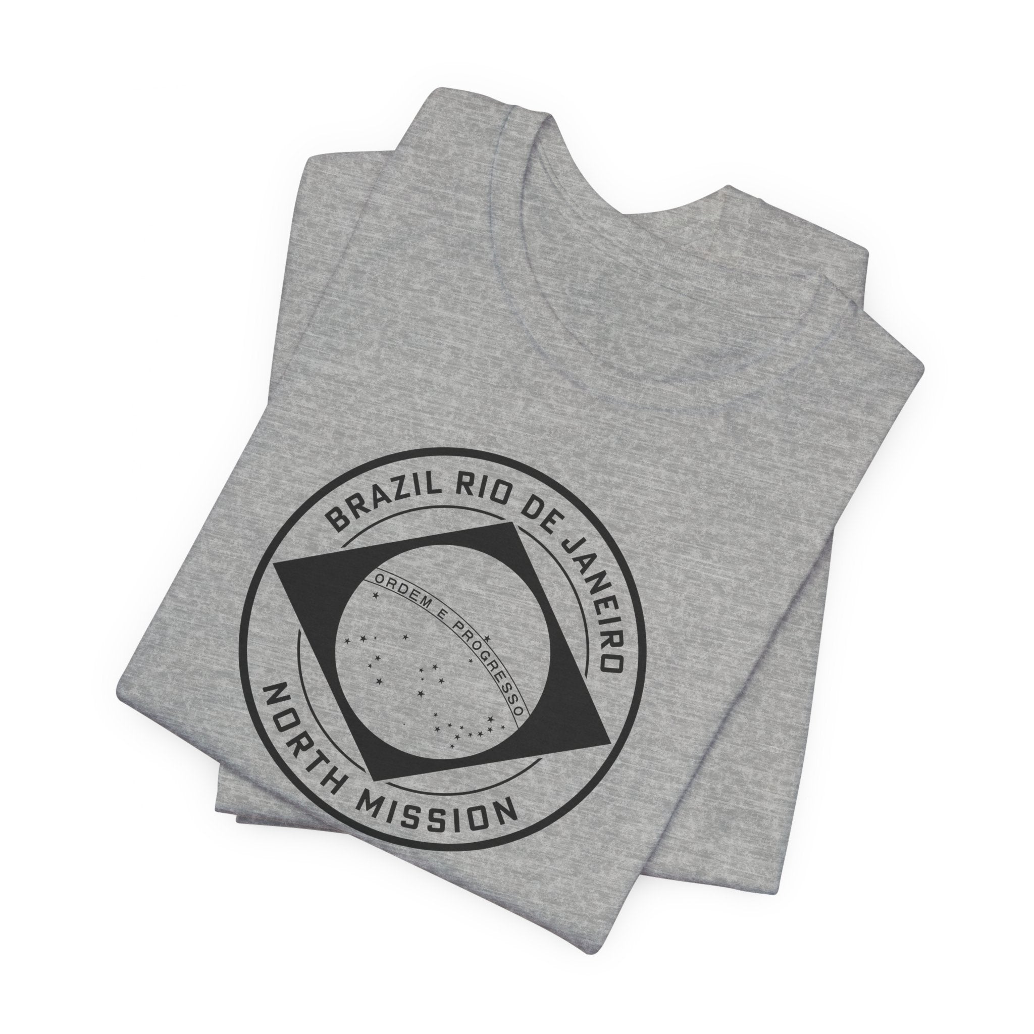 Brazil Rio de Janeiro North Mission Circular Monochrome Logo T-Shirt - Mission Wishlist - LDS Missionary Gift Store