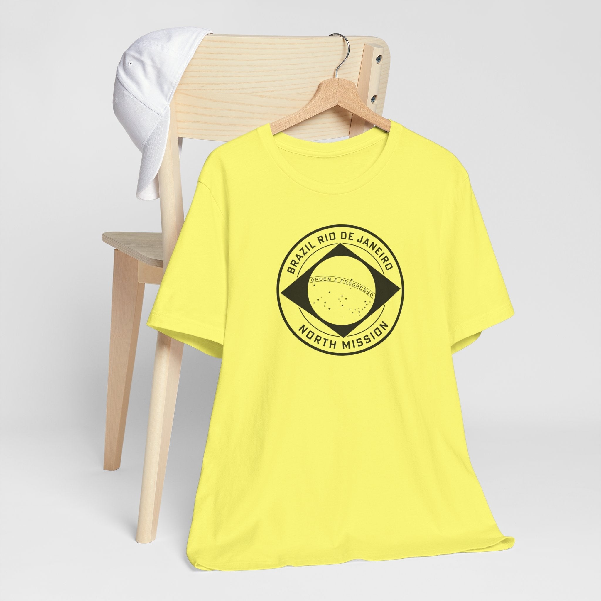 Brazil Rio de Janeiro North Mission Circular Monochrome Logo T-Shirt - Mission Wishlist - LDS Missionary Gift Store