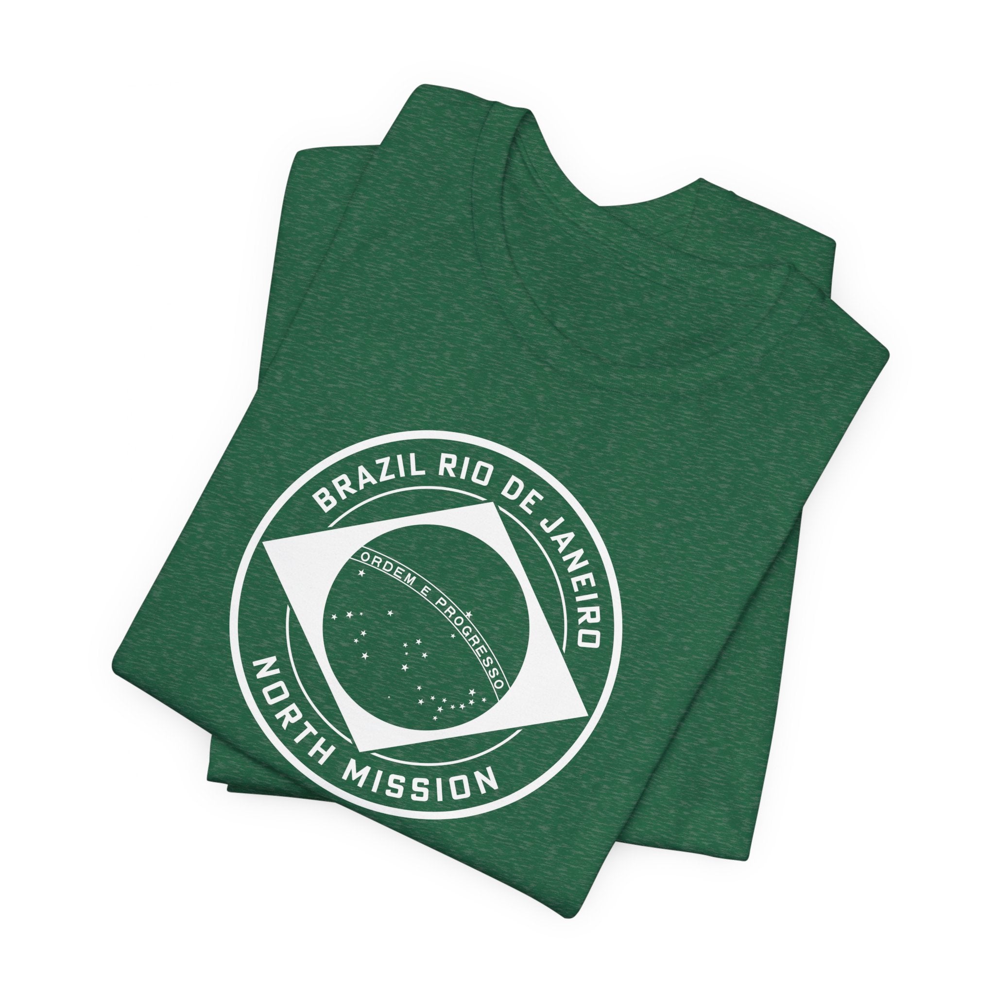 Brazil Rio de Janeiro North Mission Circular Monochrome Logo T-Shirt - Mission Wishlist - LDS Missionary Gift Store
