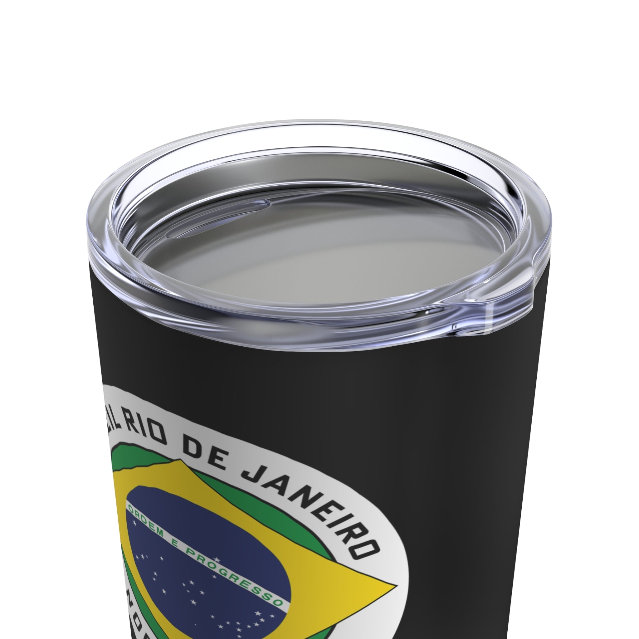 Brazil Rio de Janeiro North Mission Flag Logo Tumbler 20oz Black - Mission Wishlist - LDS Missionary Gift Store