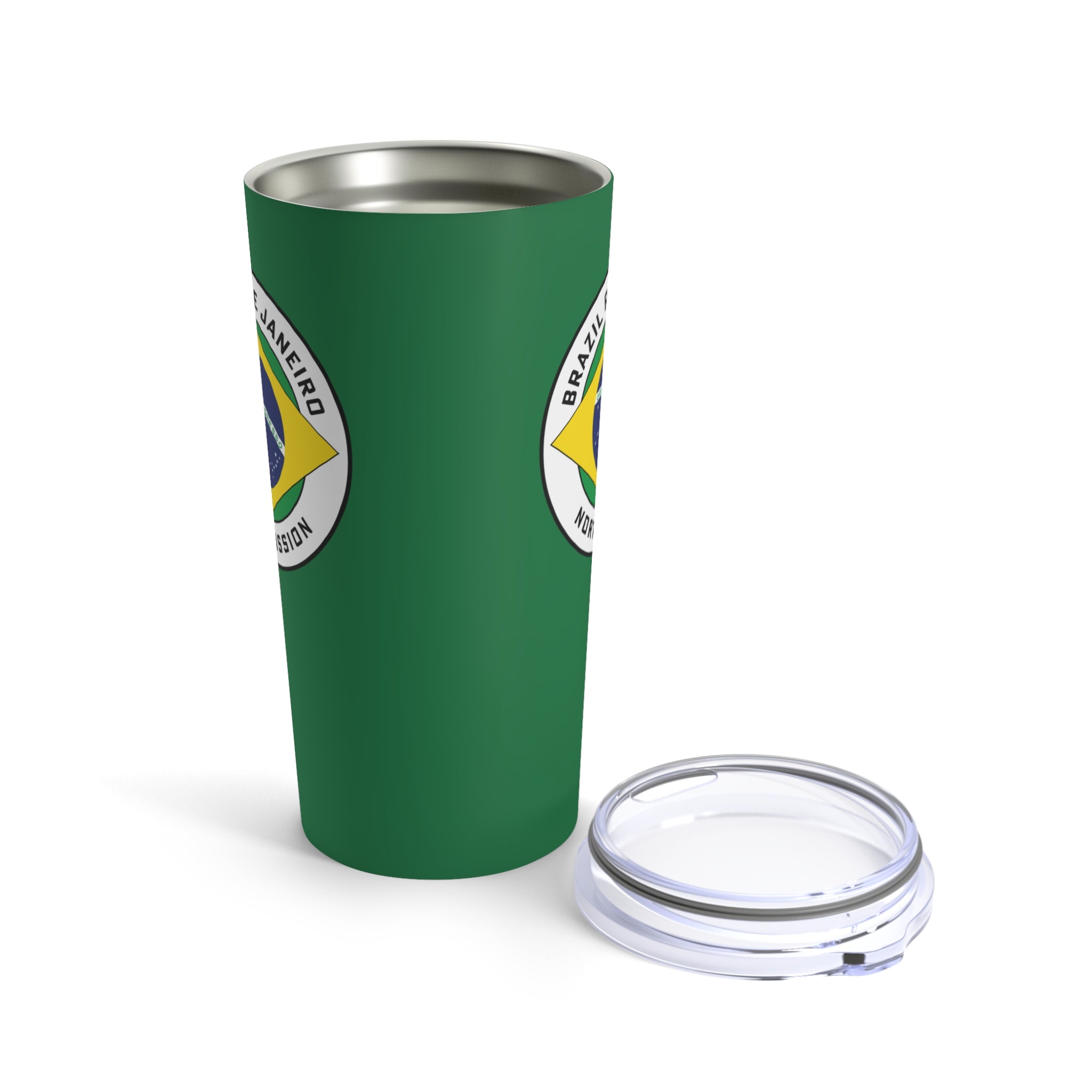 Brazil Rio de Janeiro North Mission Flag Logo Tumbler 20oz Green - Mission Wishlist - LDS Missionary Gift Store