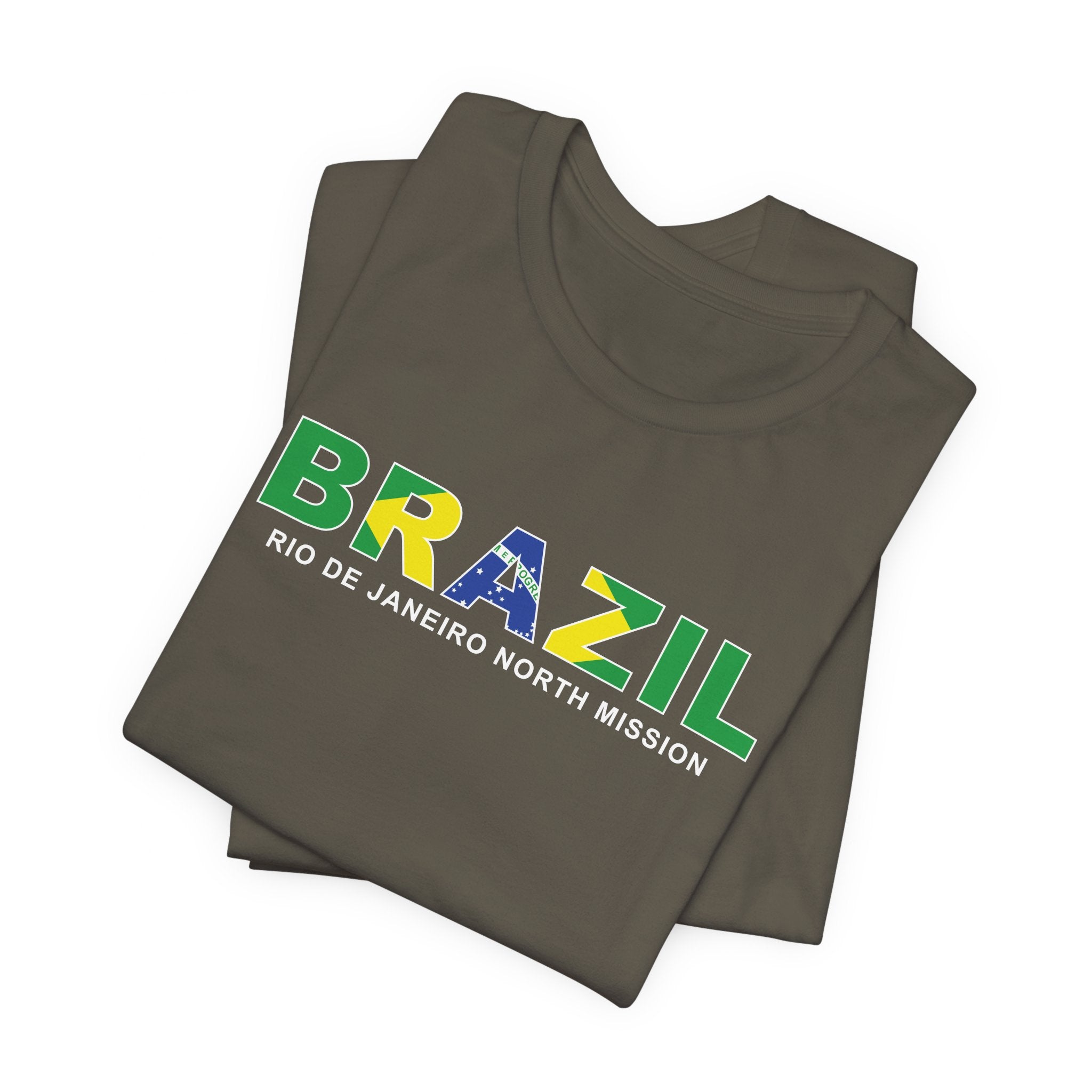Brazil Rio de Janeiro North Mission Flag Title T-shirt - Mission Wishlist - LDS Missionary Gift Store
