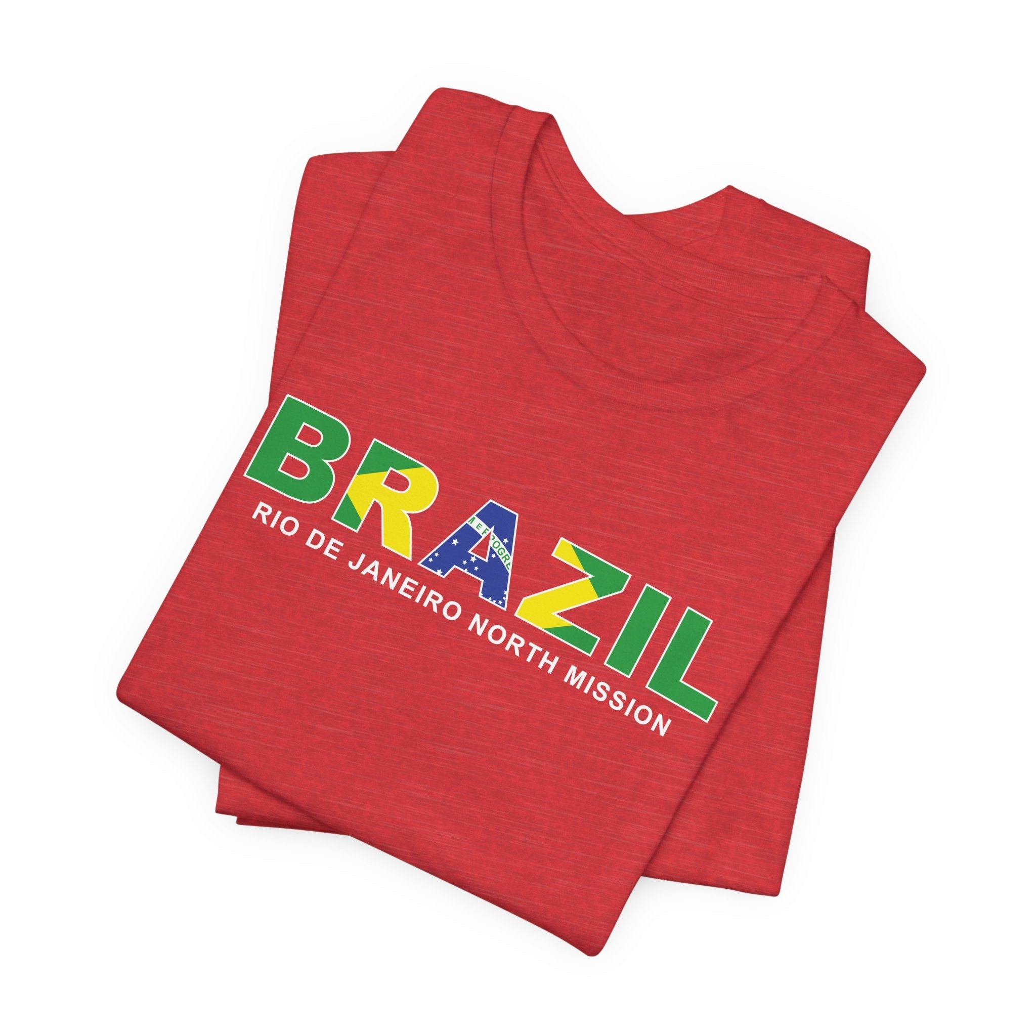 Brazil Rio de Janeiro North Mission Flag Title T-shirt - Mission Wishlist - LDS Missionary Gift Store