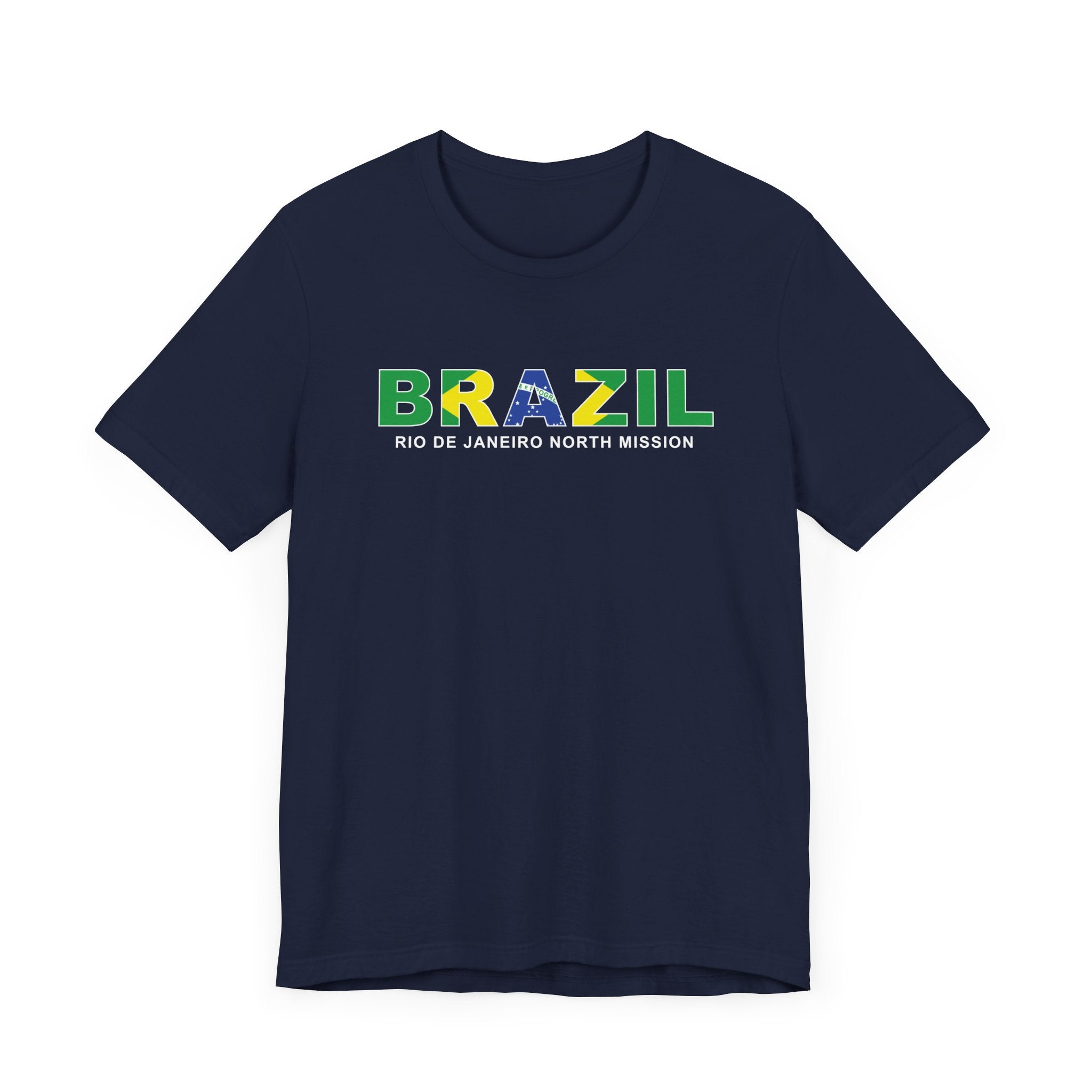 Brazil Rio de Janeiro North Mission Flag Title T-shirt - Mission Wishlist - LDS Missionary Gift Store