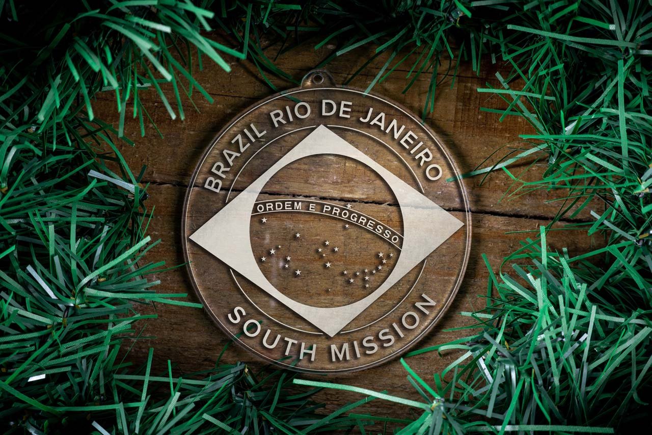 Brazil Rio de Janeiro South Mission Christmas Ornament - Latter-Day Saint LDS Missionary Gift - Book of Mormon