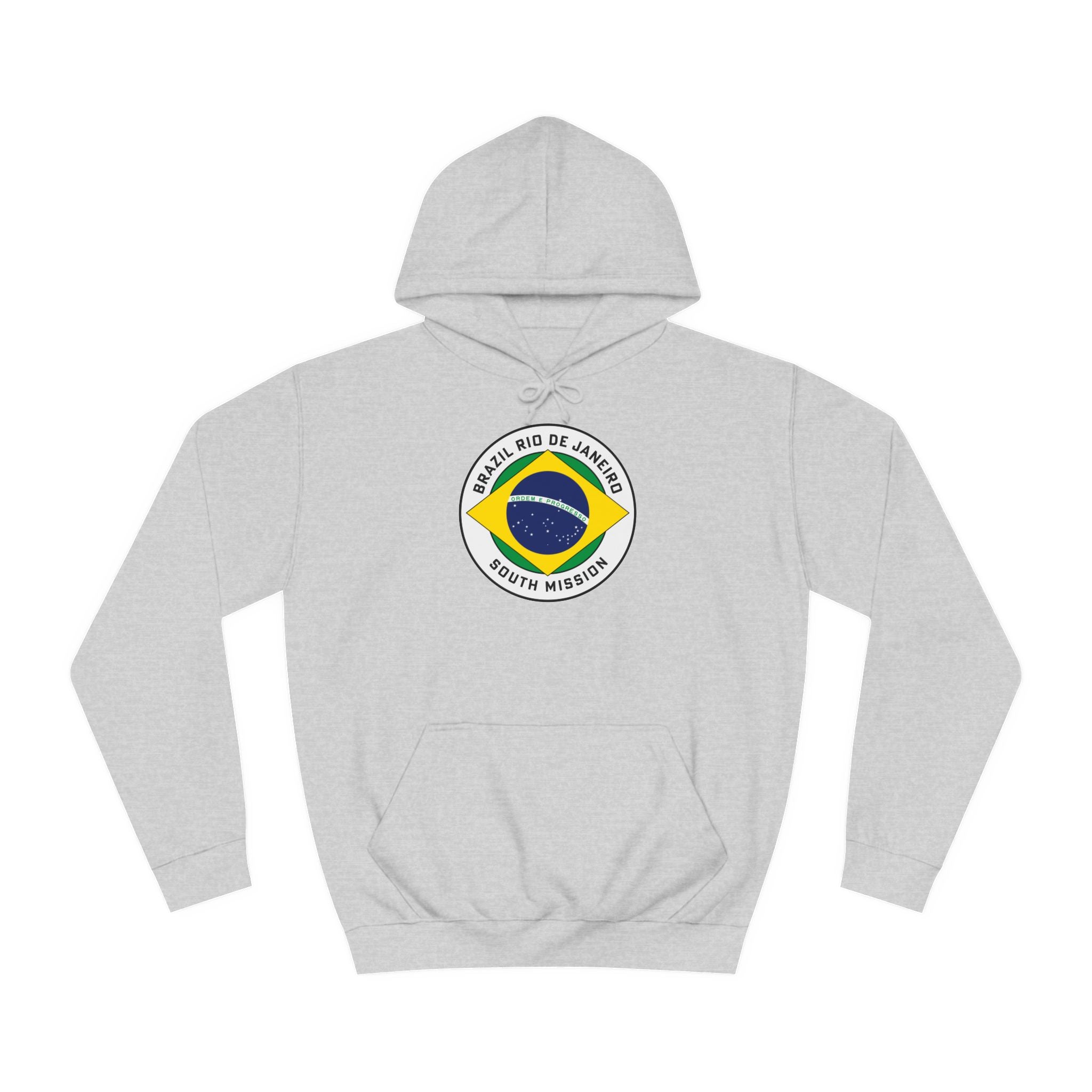 Brazil Rio de Janeiro South Mission Flag Logo (White Border) College Hoodie - Mission Wishlist - LDS Missionary Gift Store