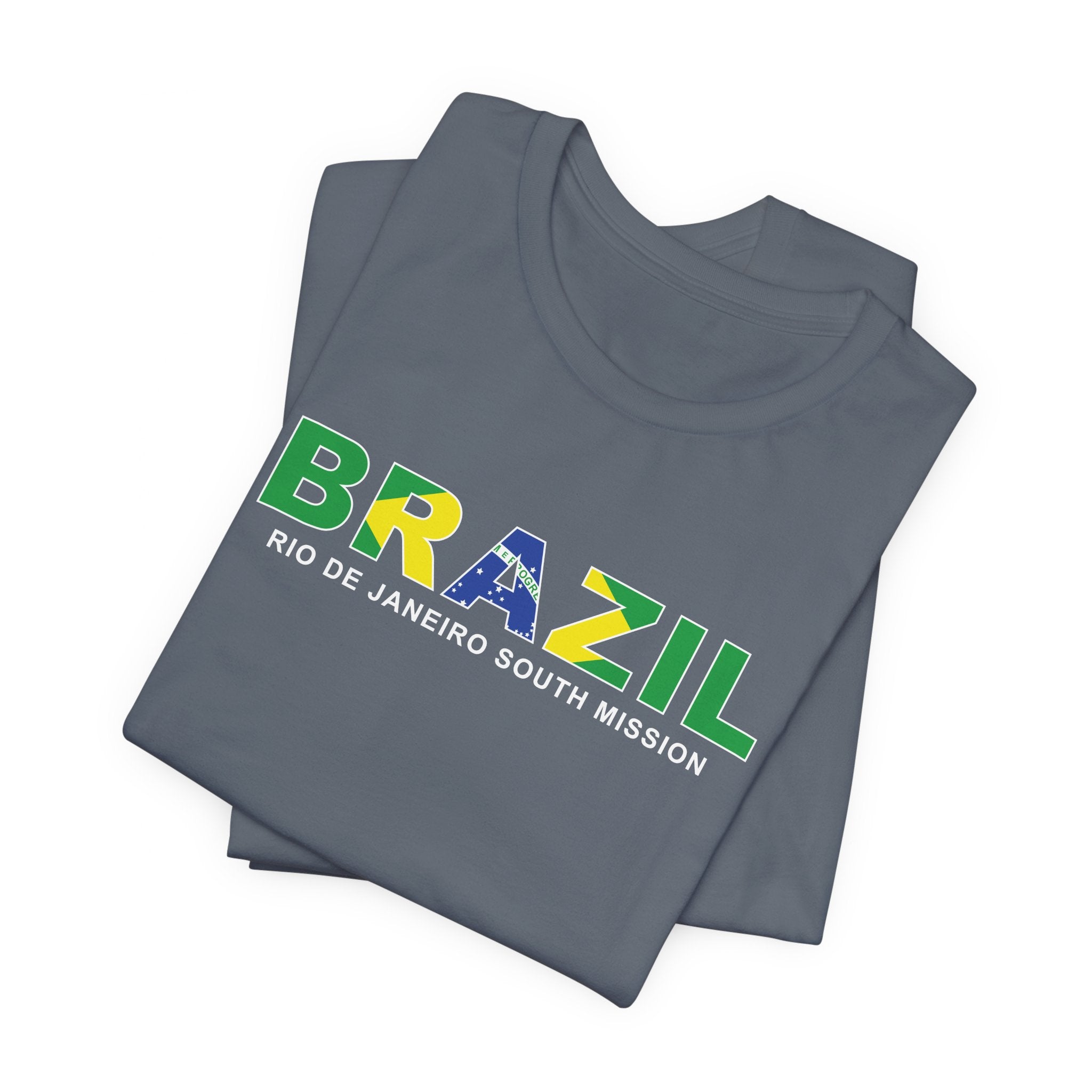 Brazil Rio de Janeiro South Mission Flag Title T-shirt - Mission Wishlist - LDS Missionary Gift Store