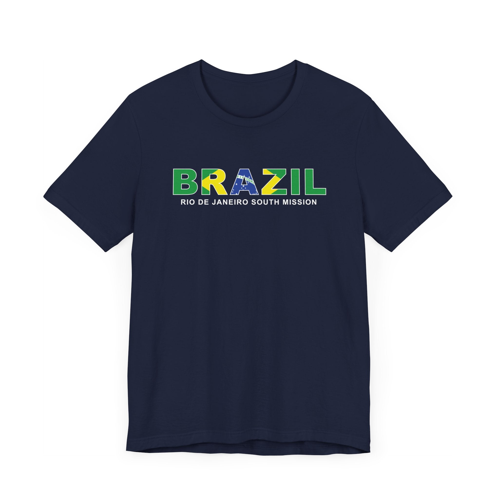 Brazil Rio de Janeiro South Mission Flag Title T-shirt - Mission Wishlist - LDS Missionary Gift Store