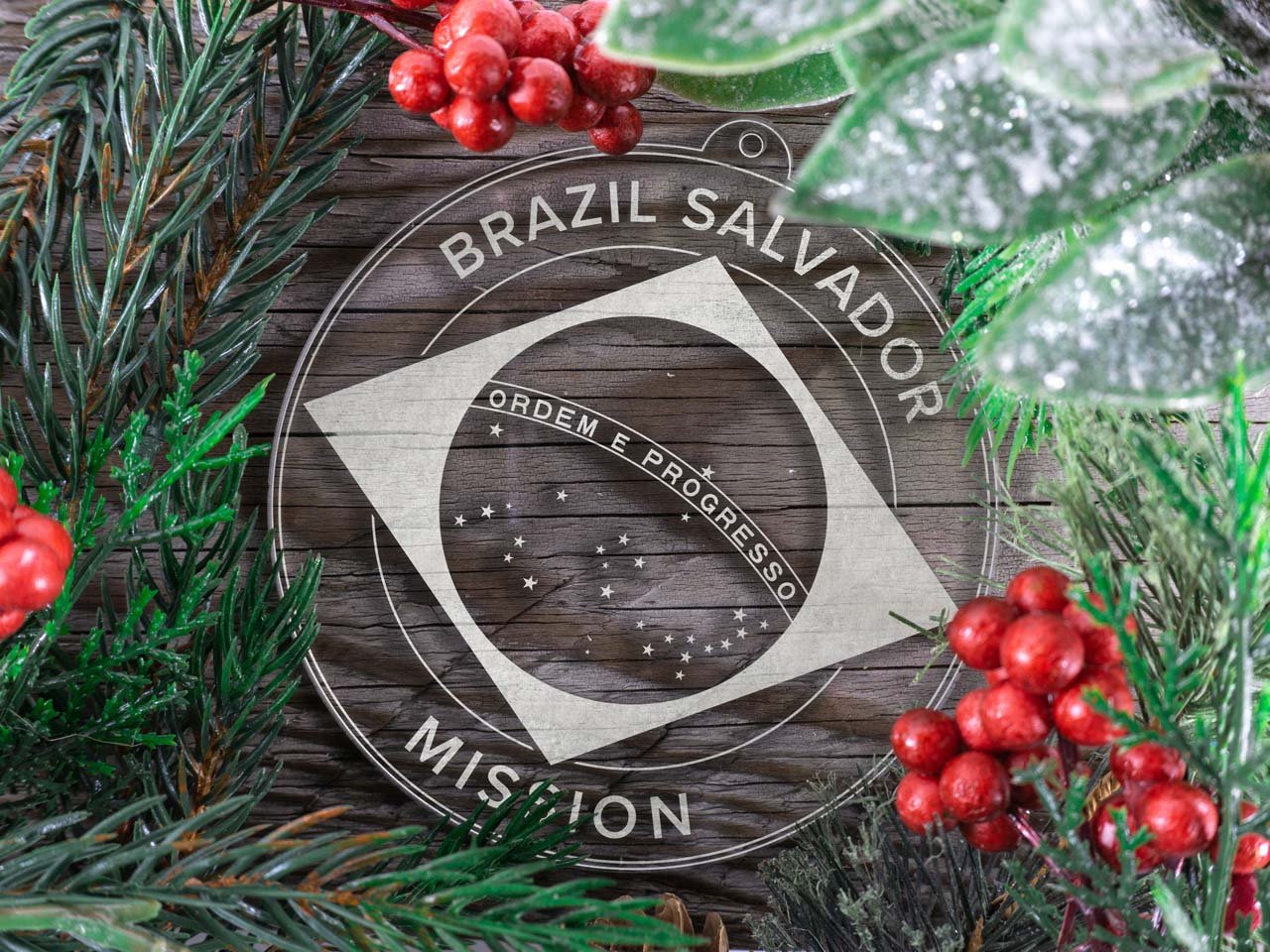 Brazil Salvador Mission Christmas Ornament - Latter-Day Saint LDS Missionary Gift - Book of Mormon