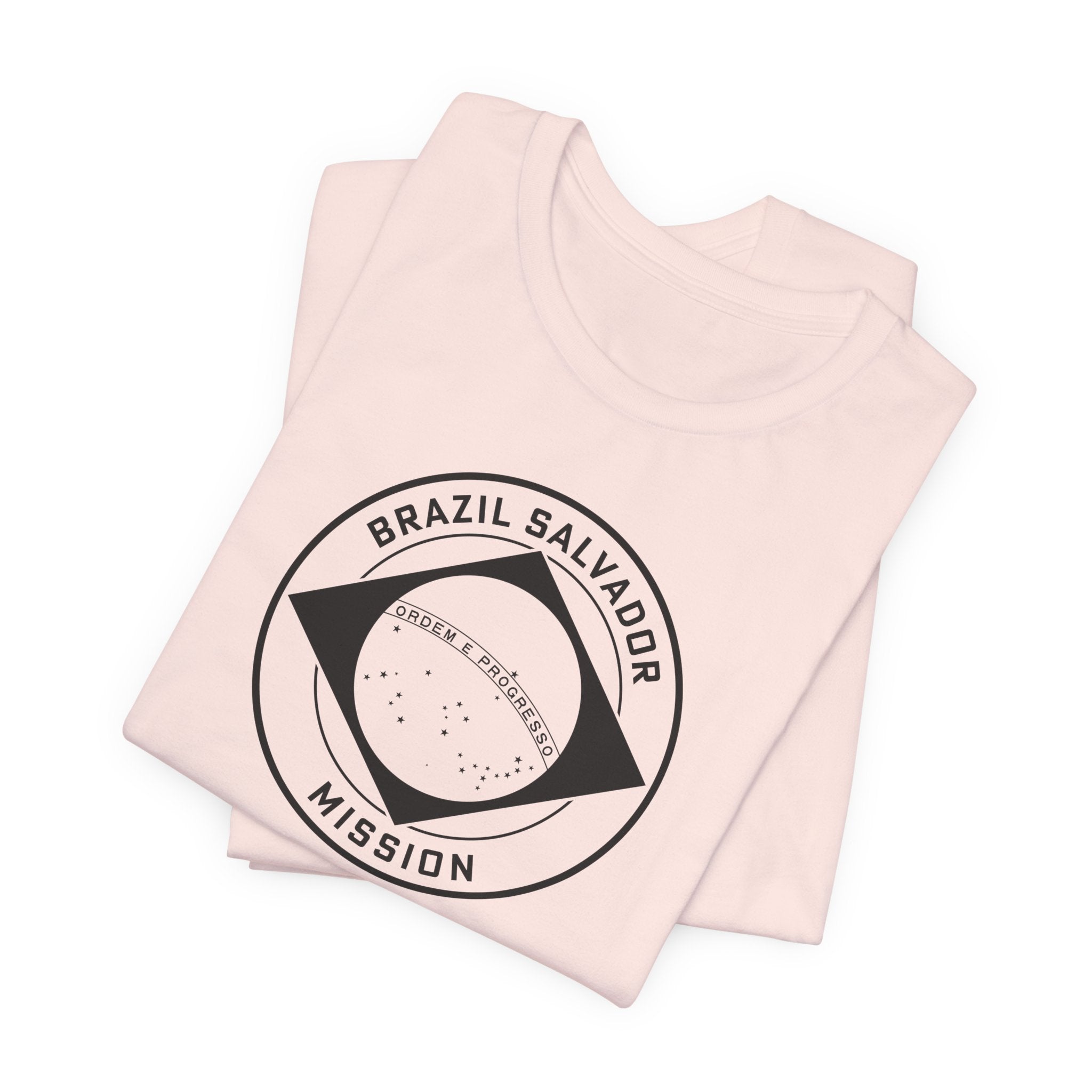 Brazil Salvador Mission Circular Monochrome Logo T-Shirt - Latter-Day Saint LDS Missionary Gift - Book of Mormon