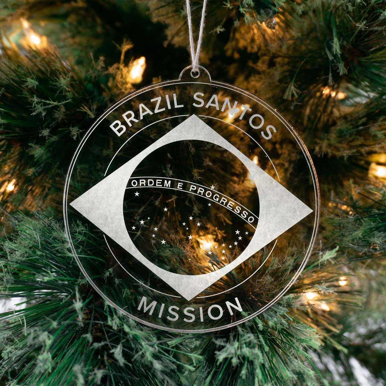 Brazil Santos Mission Christmas Ornament - Latter-Day Saint LDS Missionary Gift - Book of Mormon