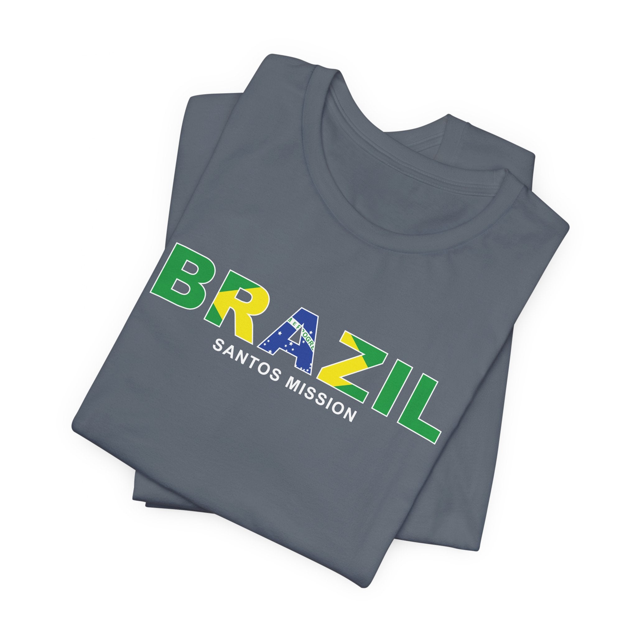 Brazil Santos Mission Flag Title T-shirt - Mission Wishlist - LDS Missionary Gift Store