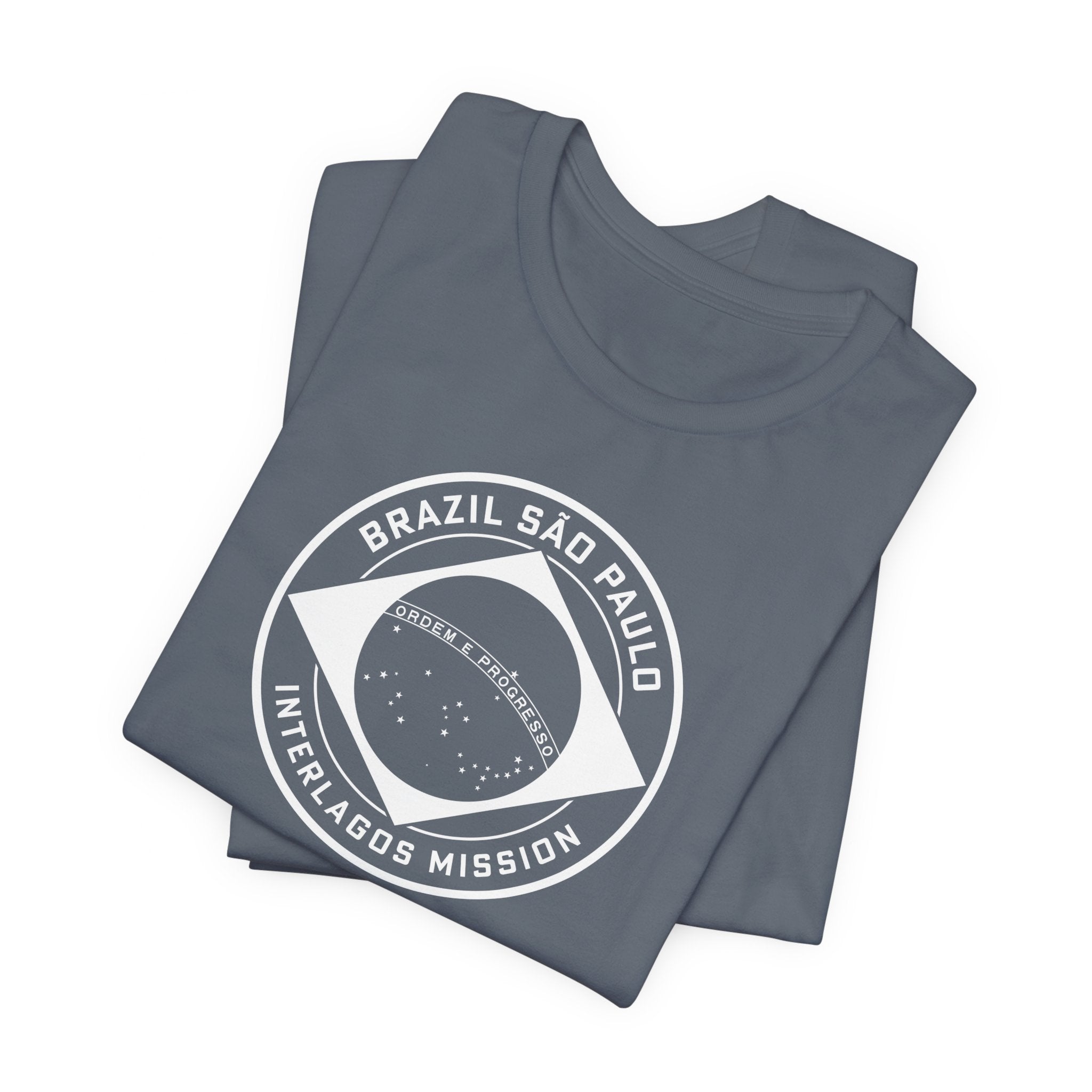 Brazil Sao Paulo Interlagos Mission Circular Monochrome Logo T-Shirt - Mission Wishlist - LDS Missionary Gift Store