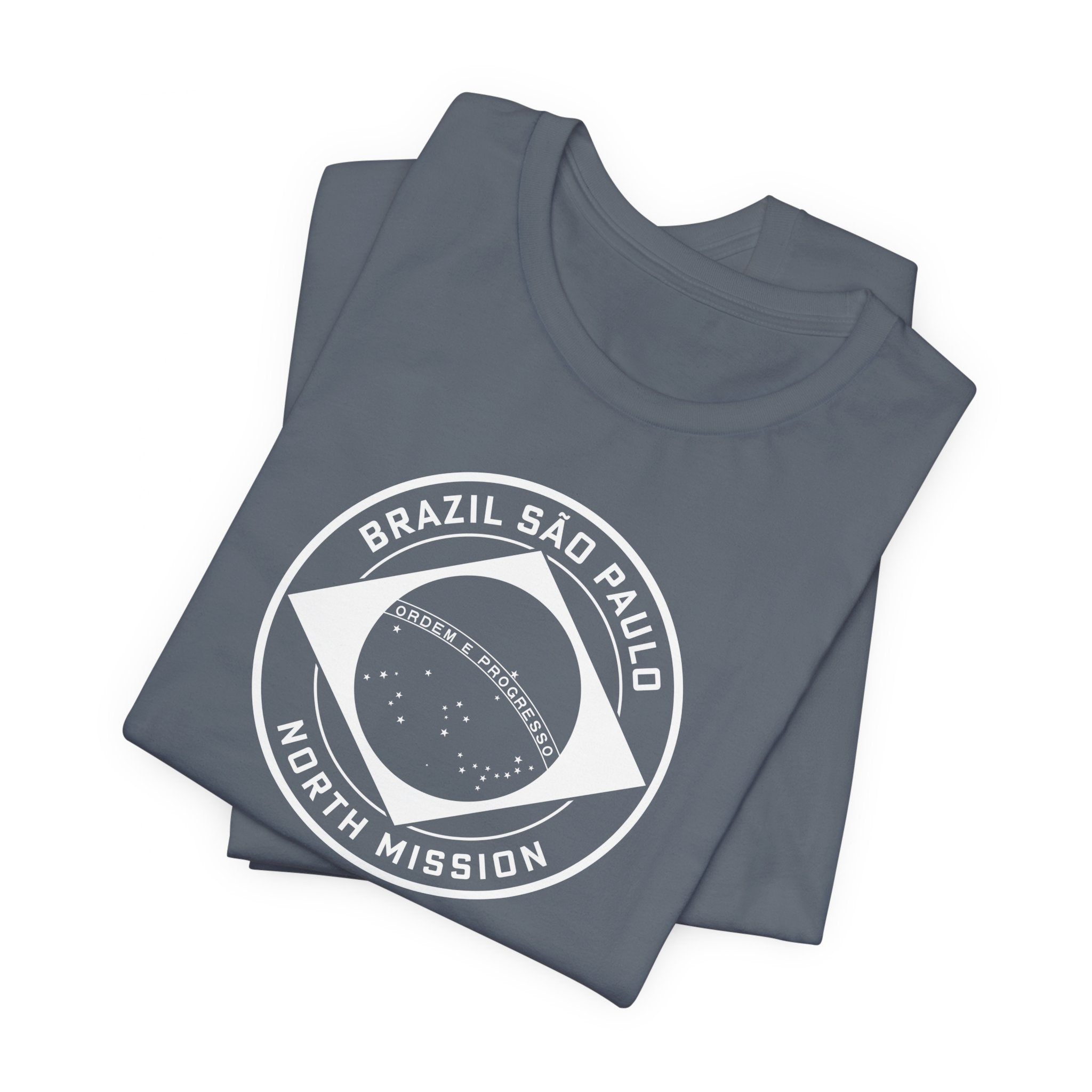 Brazil Sao Paulo North Mission Circular Monochrome Logo T-Shirt - Mission Wishlist - LDS Missionary Gift Store