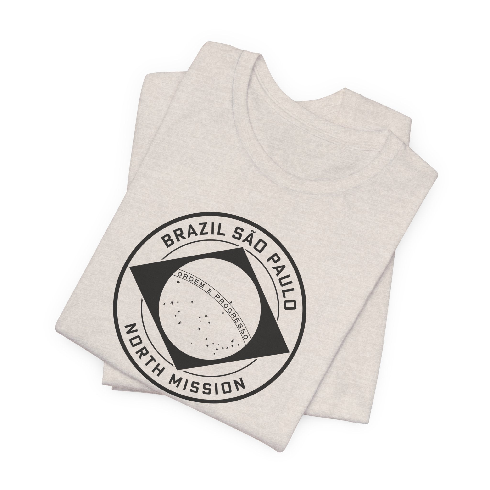 Brazil Sao Paulo North Mission Circular Monochrome Logo T-Shirt - Mission Wishlist - LDS Missionary Gift Store