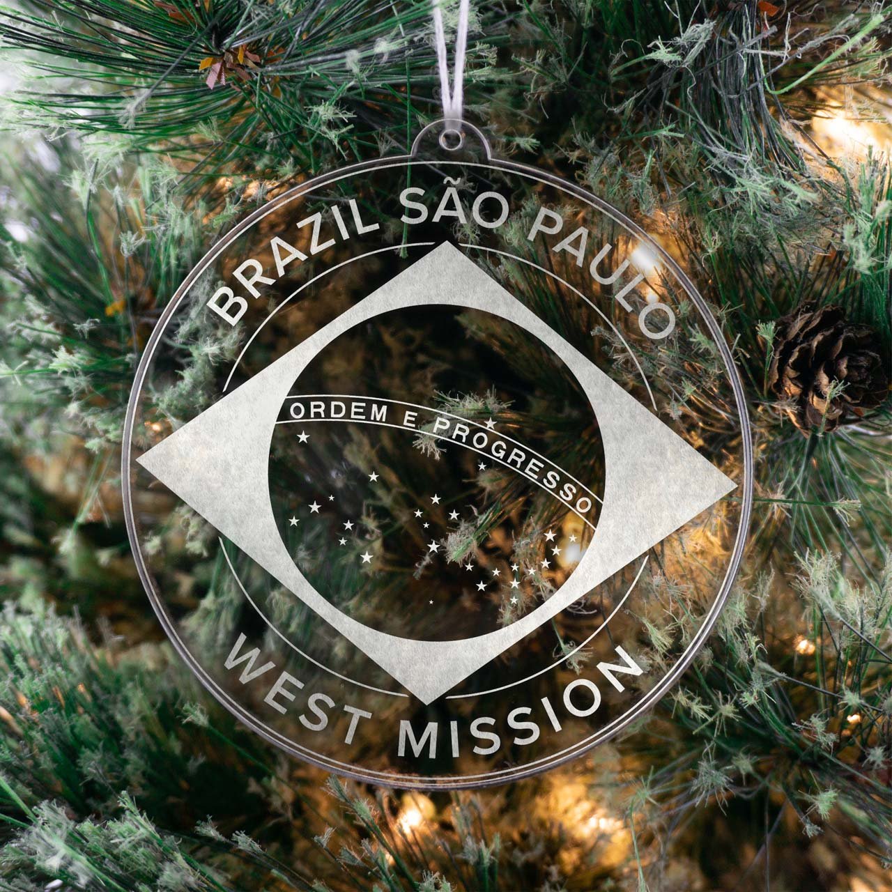 Brazil Sao Paulo West Mission Christmas Ornament - Latter-Day Saint LDS Missionary Gift - Book of Mormon