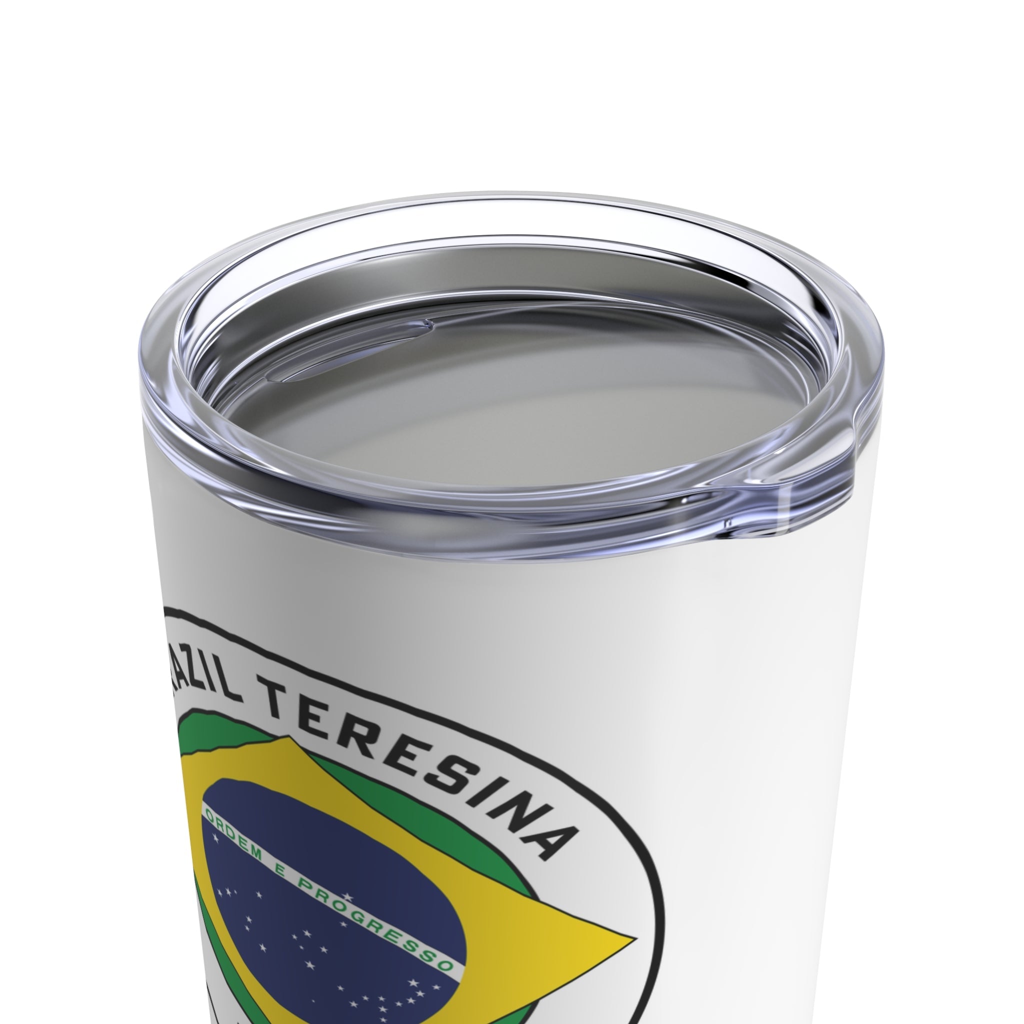 Brazil Teresina Mission Flag Logo Tumbler 20oz White - Mission Wishlist - LDS Missionary Gift Store