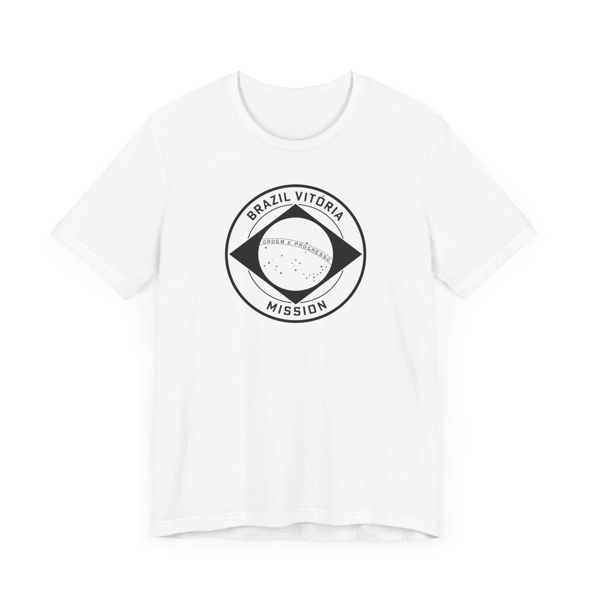 Brazil Vitoria Mission Circular Monochrome Logo T-Shirt - Latter-Day Saint LDS Missionary Gift - Book of Mormon