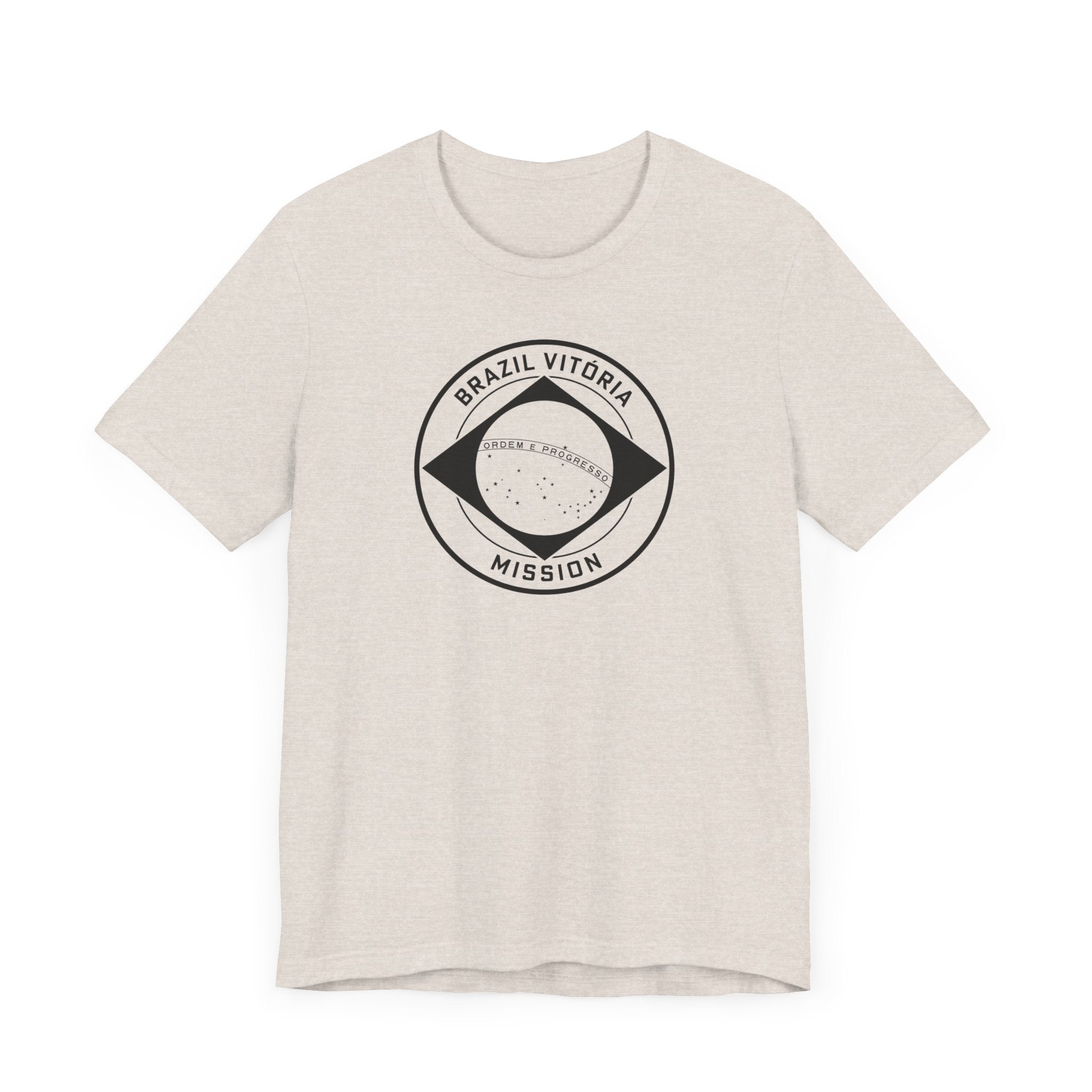 Brazil Vitoria Mission Circular Monochrome Logo T-Shirt - Latter-Day Saint LDS Missionary Gift - Book of Mormon