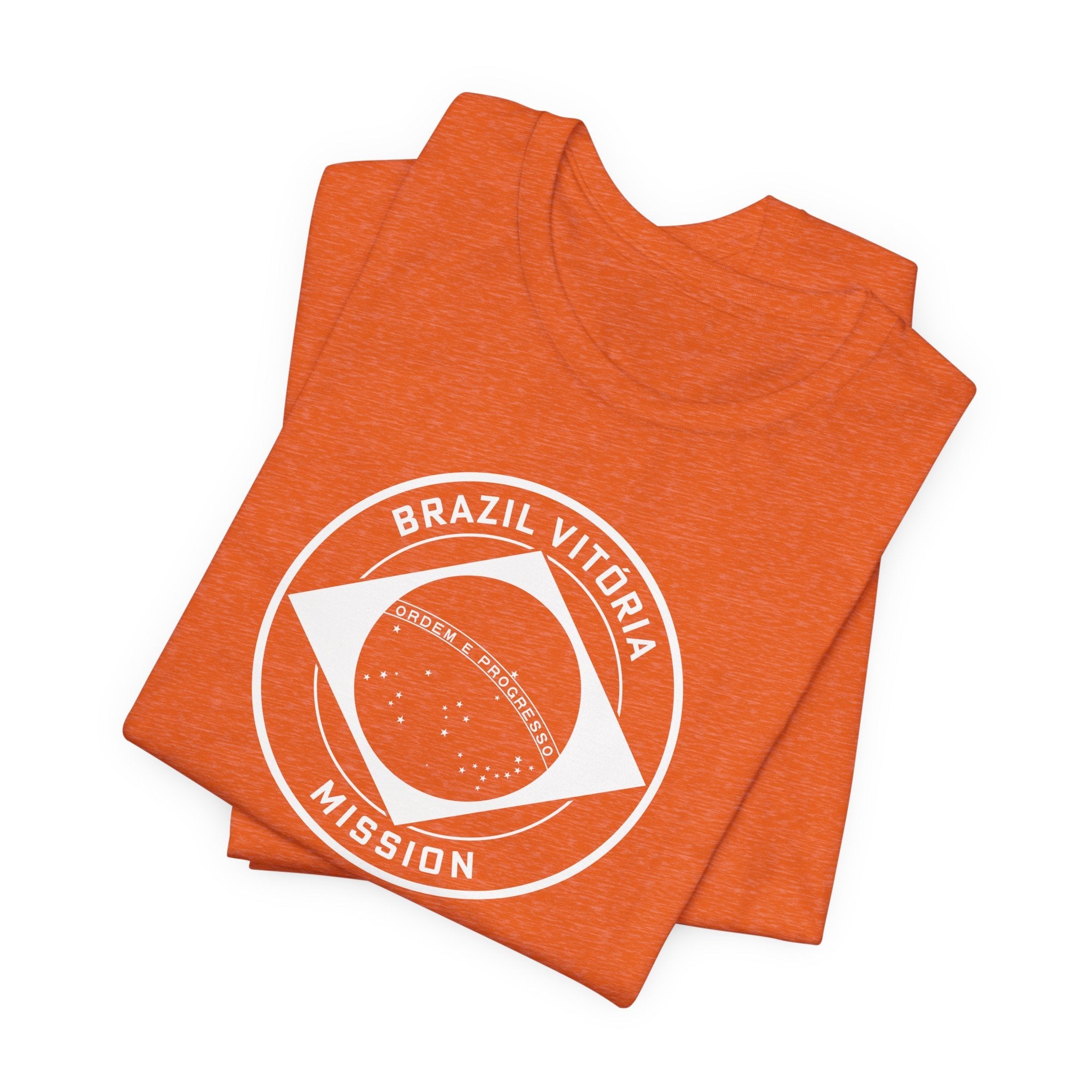 Brazil Vitoria Mission Circular Monochrome Logo T-Shirt - Latter-Day Saint LDS Missionary Gift - Book of Mormon