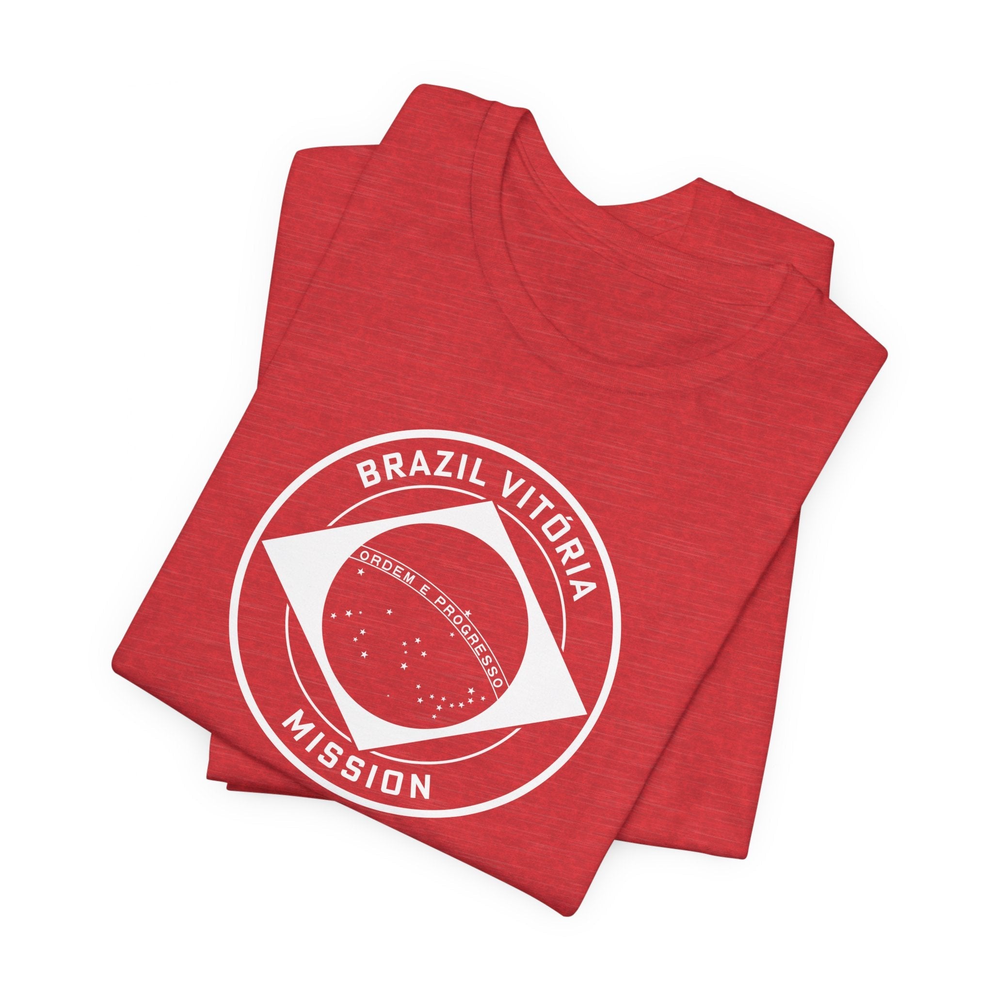Brazil Vitoria Mission Circular Monochrome Logo T-Shirt - Latter-Day Saint LDS Missionary Gift - Book of Mormon