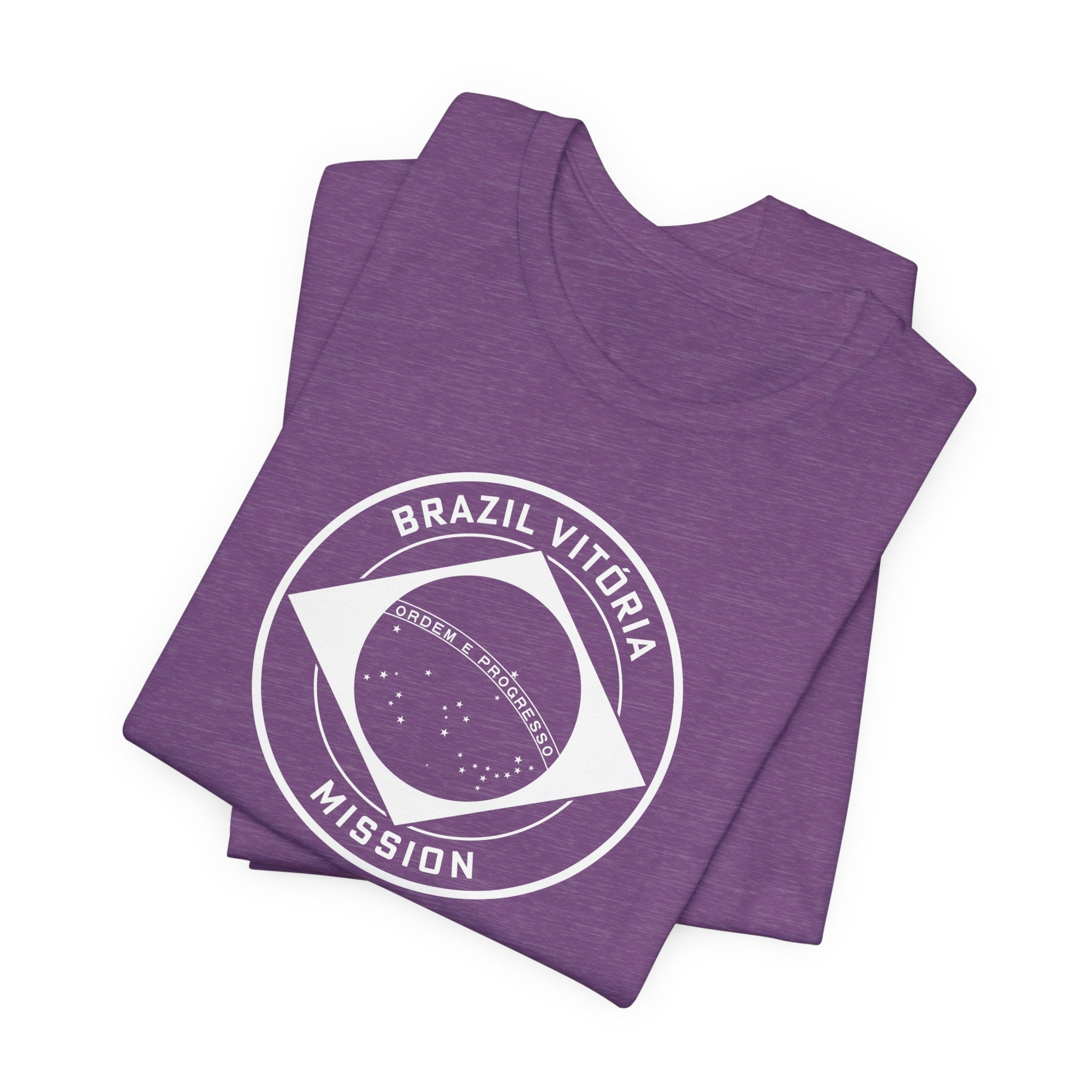 Brazil Vitoria Mission Circular Monochrome Logo T-Shirt - Latter-Day Saint LDS Missionary Gift - Book of Mormon