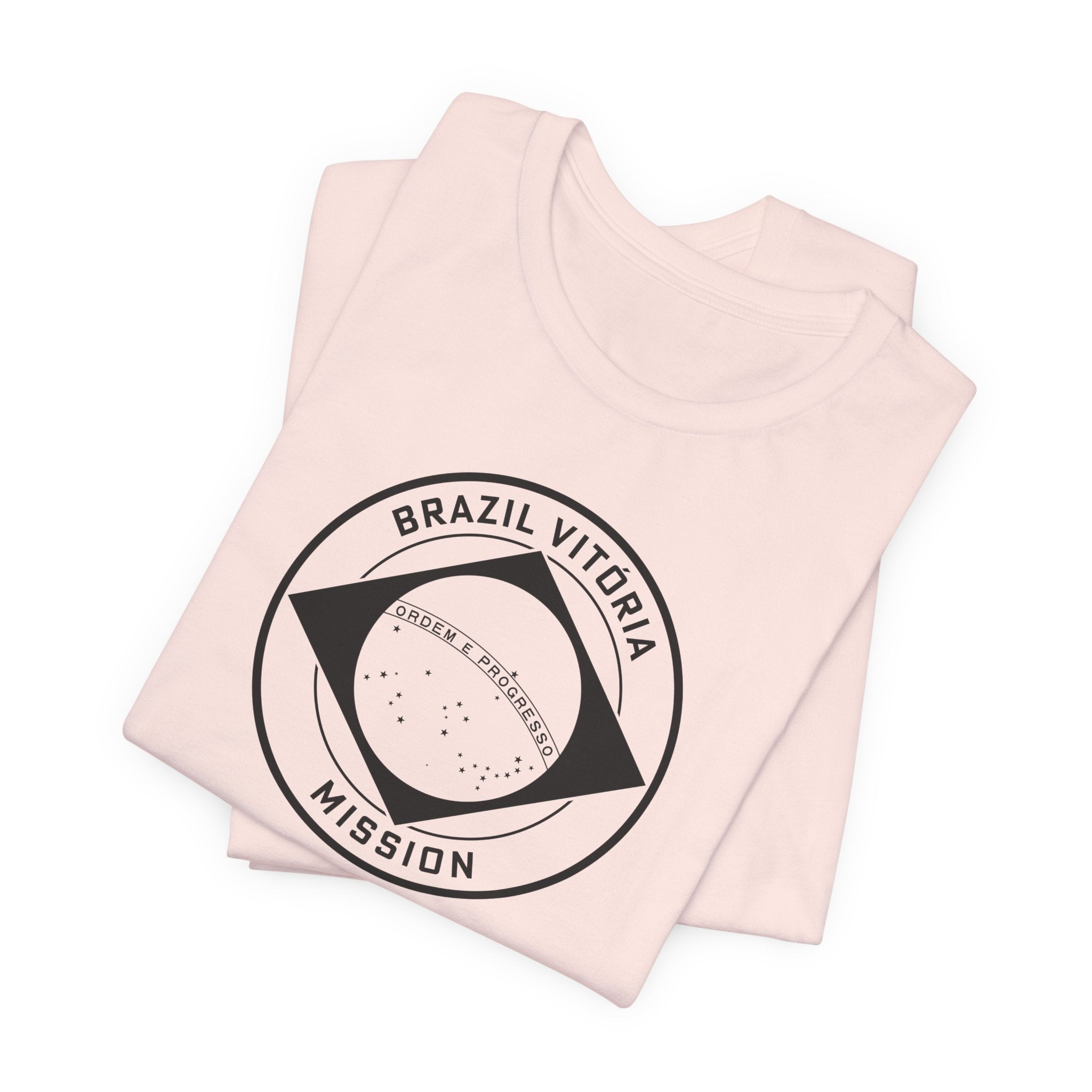Brazil Vitoria Mission Circular Monochrome Logo T-Shirt - Latter-Day Saint LDS Missionary Gift - Book of Mormon