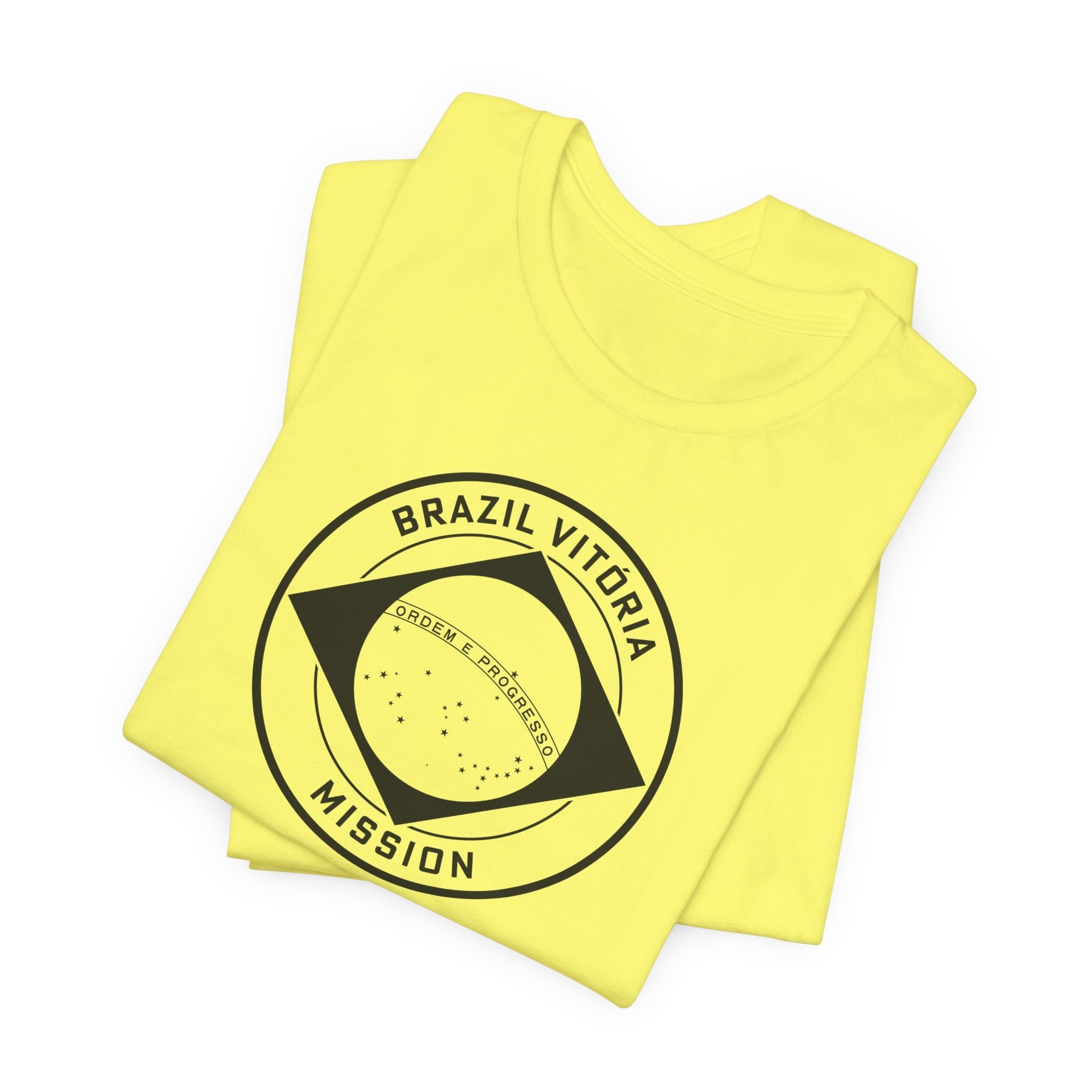 Brazil Vitoria Mission Circular Monochrome Logo T-Shirt - Latter-Day Saint LDS Missionary Gift - Book of Mormon