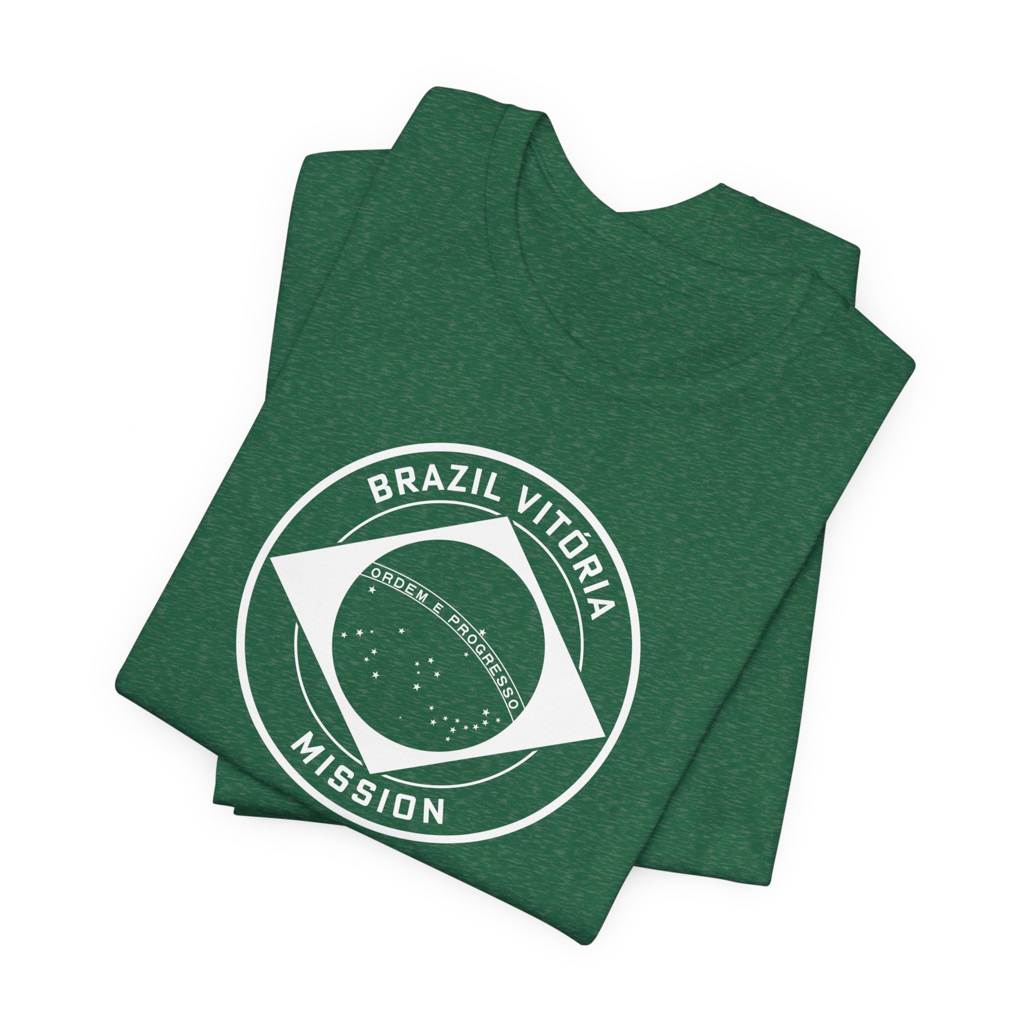Brazil Vitoria Mission Circular Monochrome Logo T-Shirt - Latter-Day Saint LDS Missionary Gift - Book of Mormon